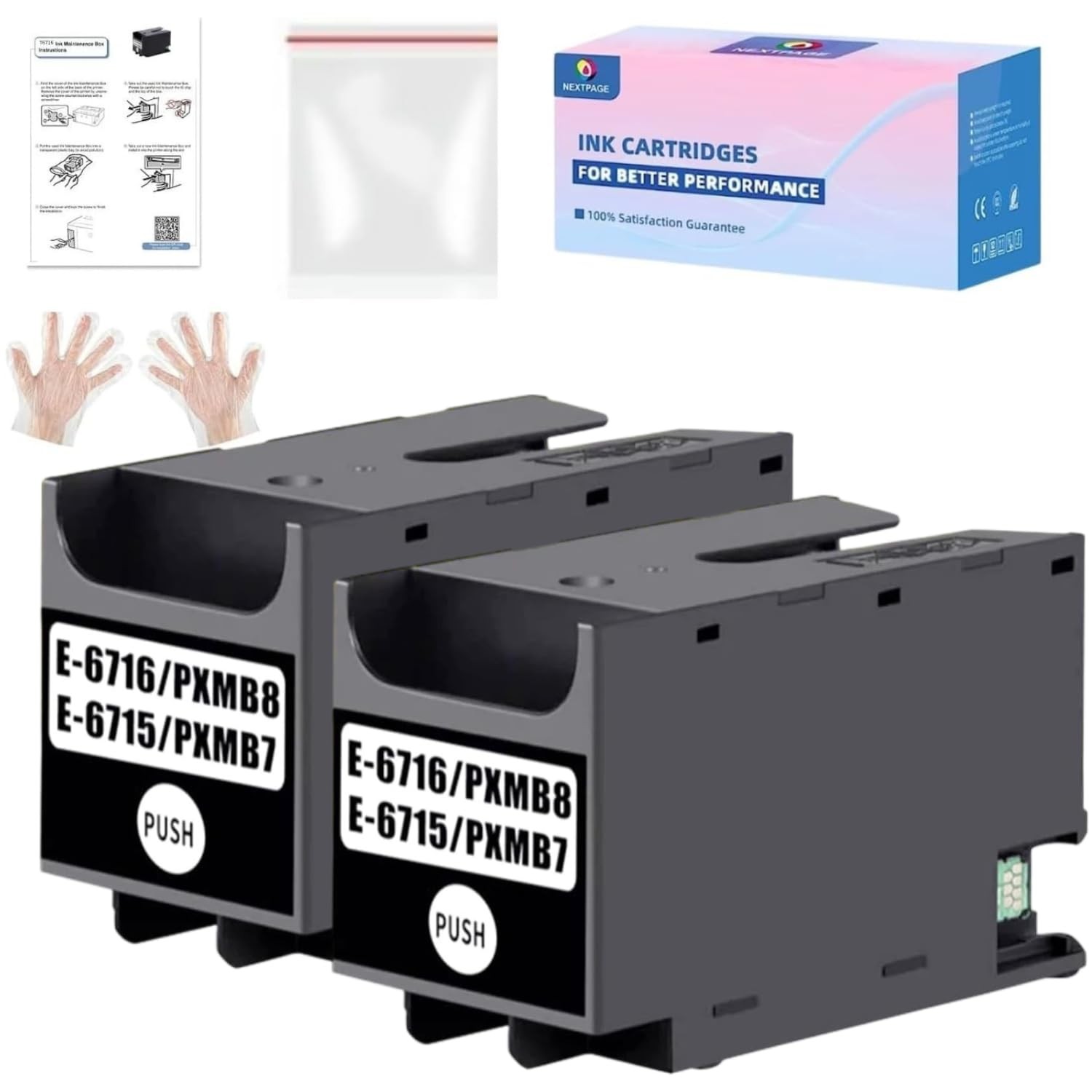 NEXTPAGE T6715 T6716 Ink Maintenance Box（T671500 T6715-2 Pack, Pack