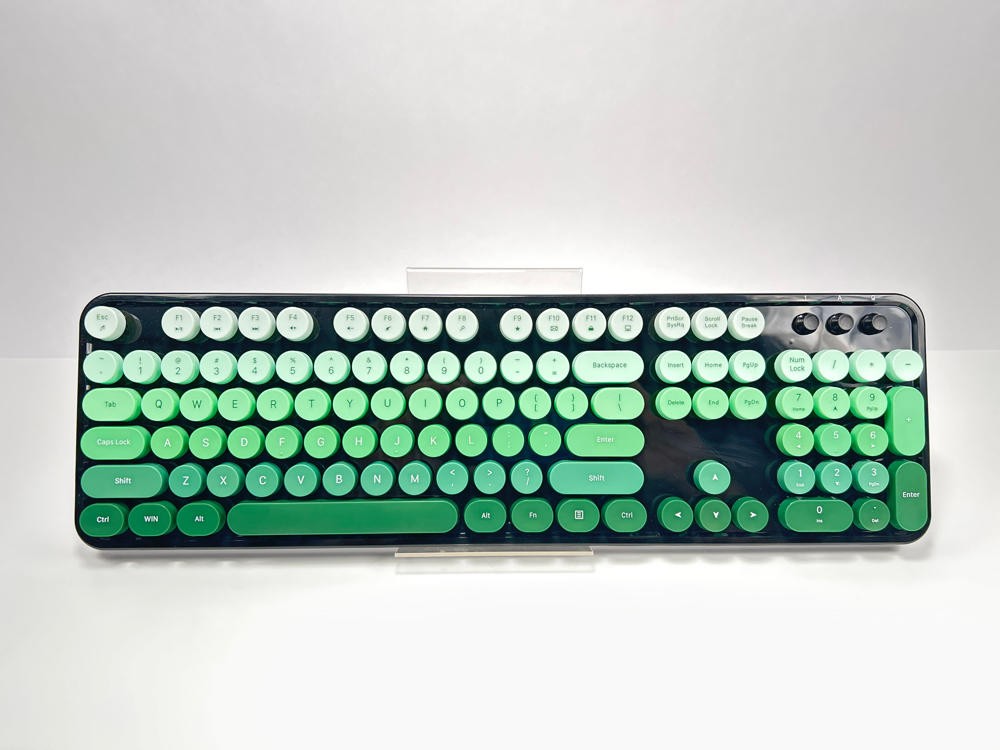 MOFII Wireless Retro Typewriter Keyboard Number Pad Mouse Combo - Black Green