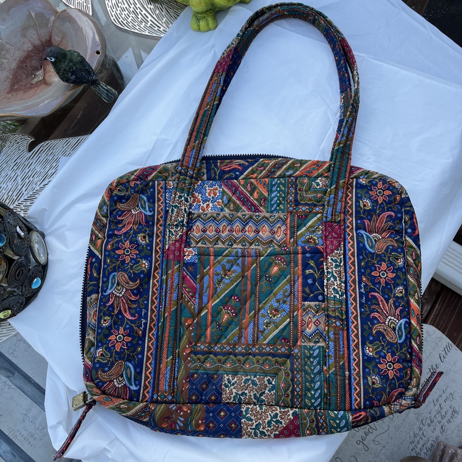 Vera Bradley Zip Around Lap Top Computer Case Quilted Floral Pattern