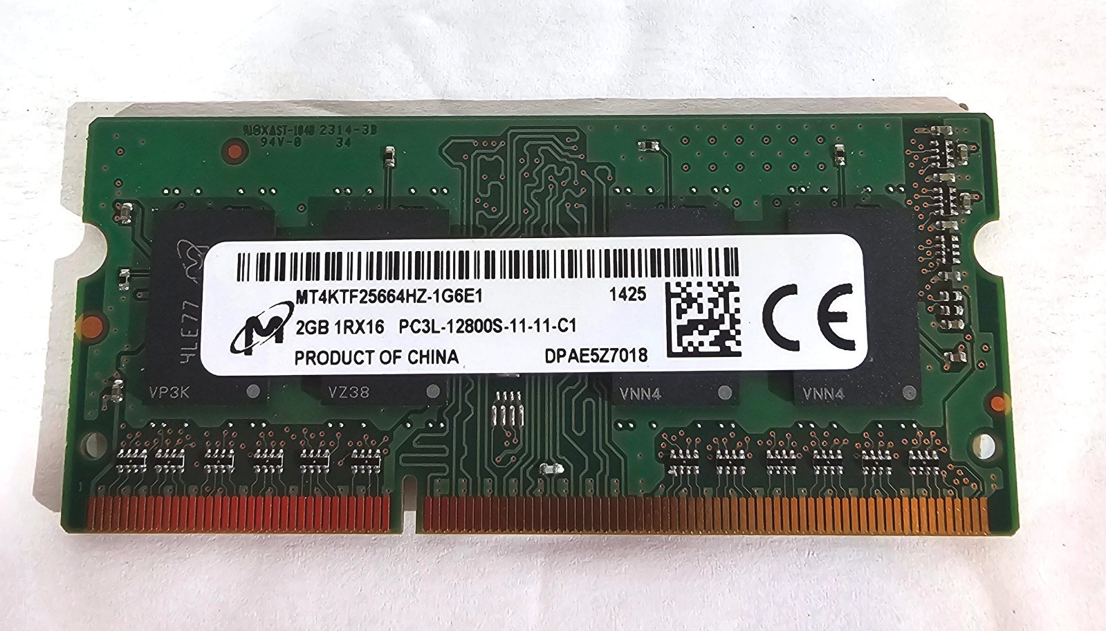 Micron 4GB (2X2GB) PC3-8500S DDR3 So-Dimm Laptop Memory MT8JSF25664HZ-1G1D1 USA