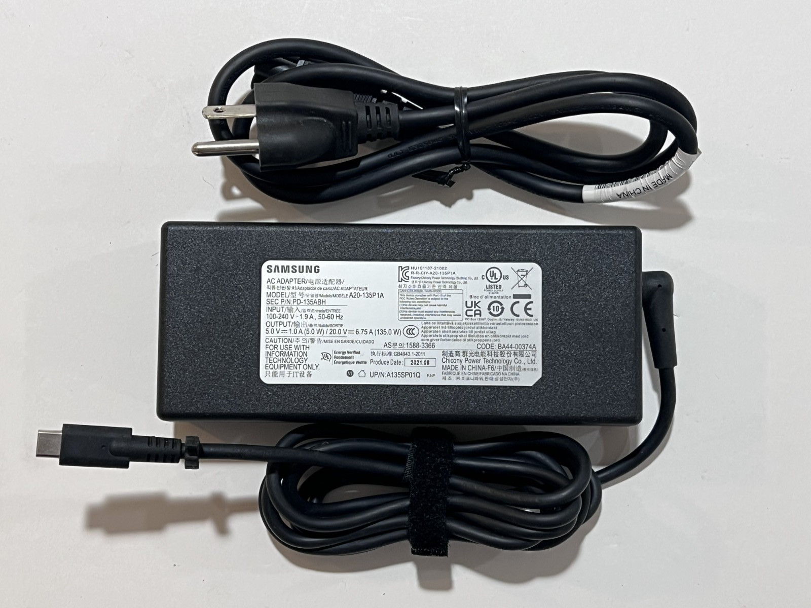 Genuine Samsung Odyssey NP762XDA USB-C Charger 135W 20V 6.75A A20-135P1A