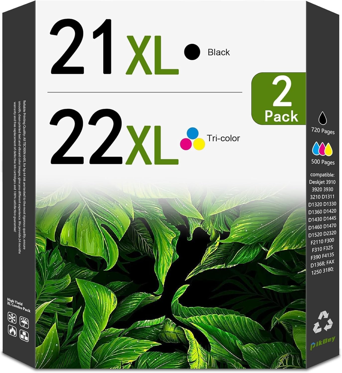 21XL 22XL Ink 2-Pack for HP DeskJet F335 F380 F4180 F2210 D1420 D1520