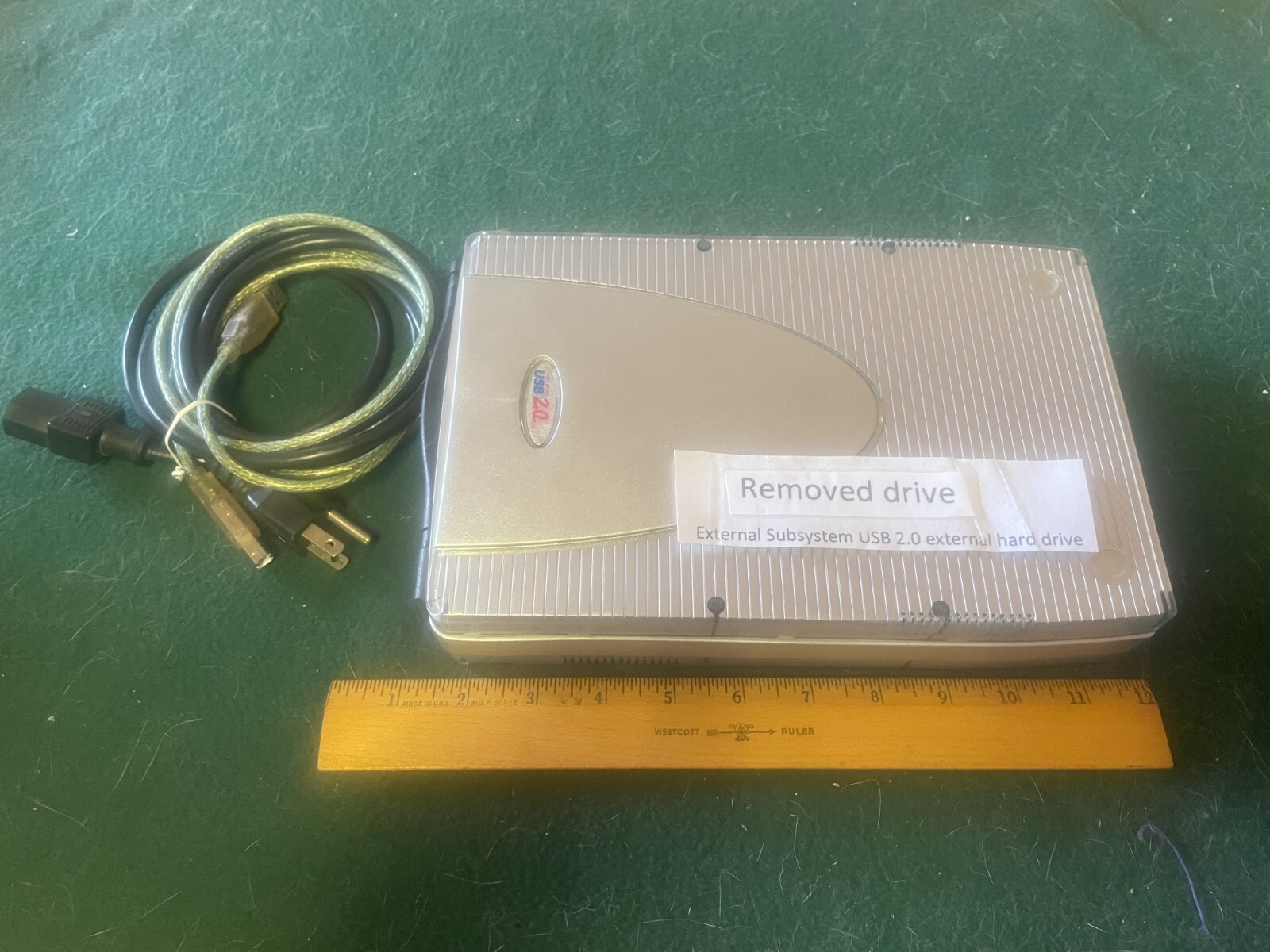 Gently Used Data Subsystem USB 2.0 External Hard Drive Power Supply & Shell VGC