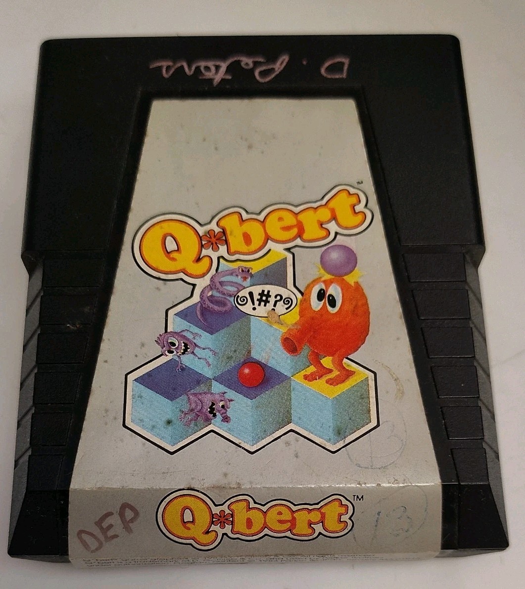 Qbert Parker Brothers Q bert 1983 Game Cartridge ATARI UNTESTED 