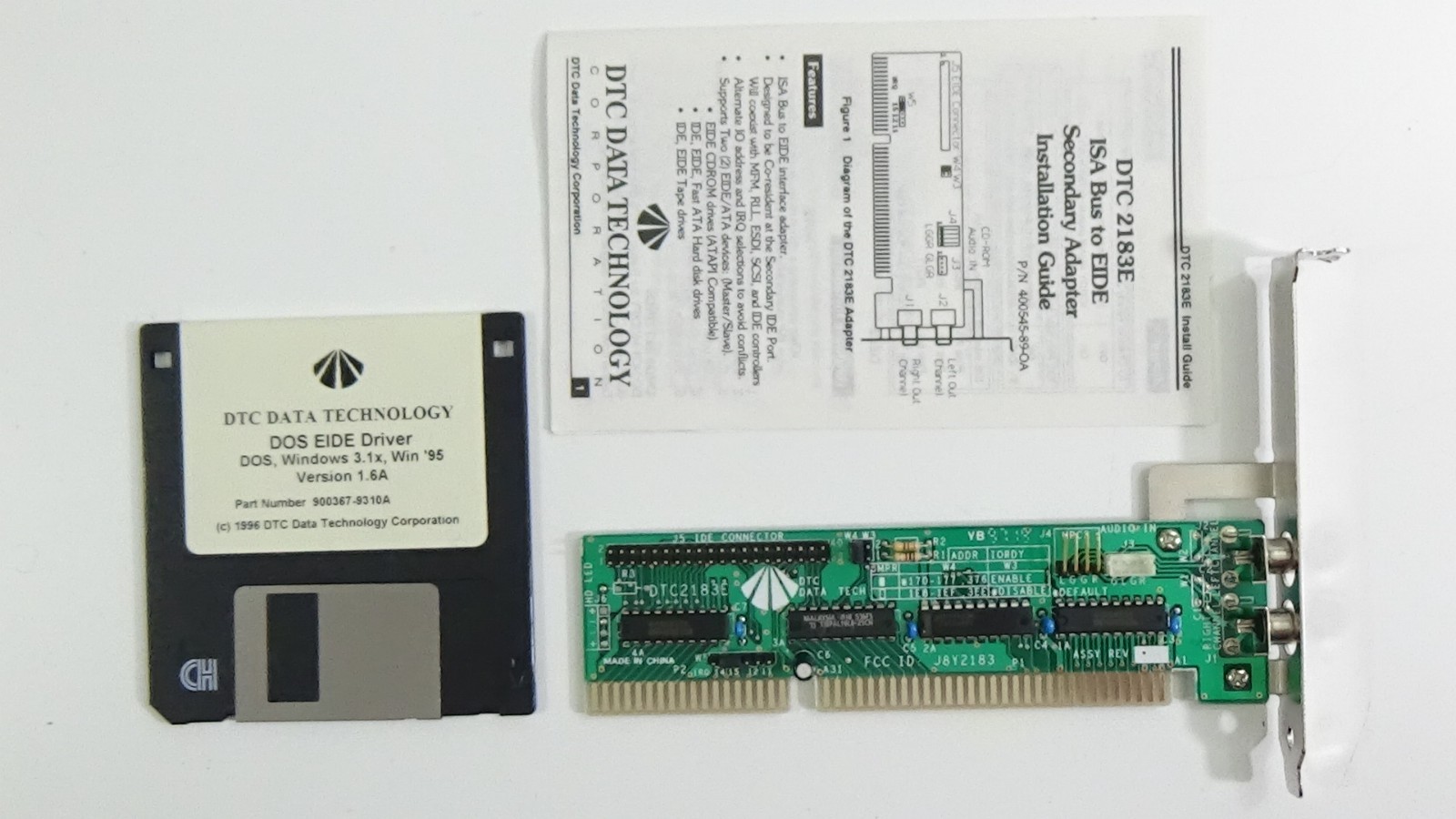 Data Technology Corporation (DTC) DTC2183 16-bit ISA IDE Controller Card  #964