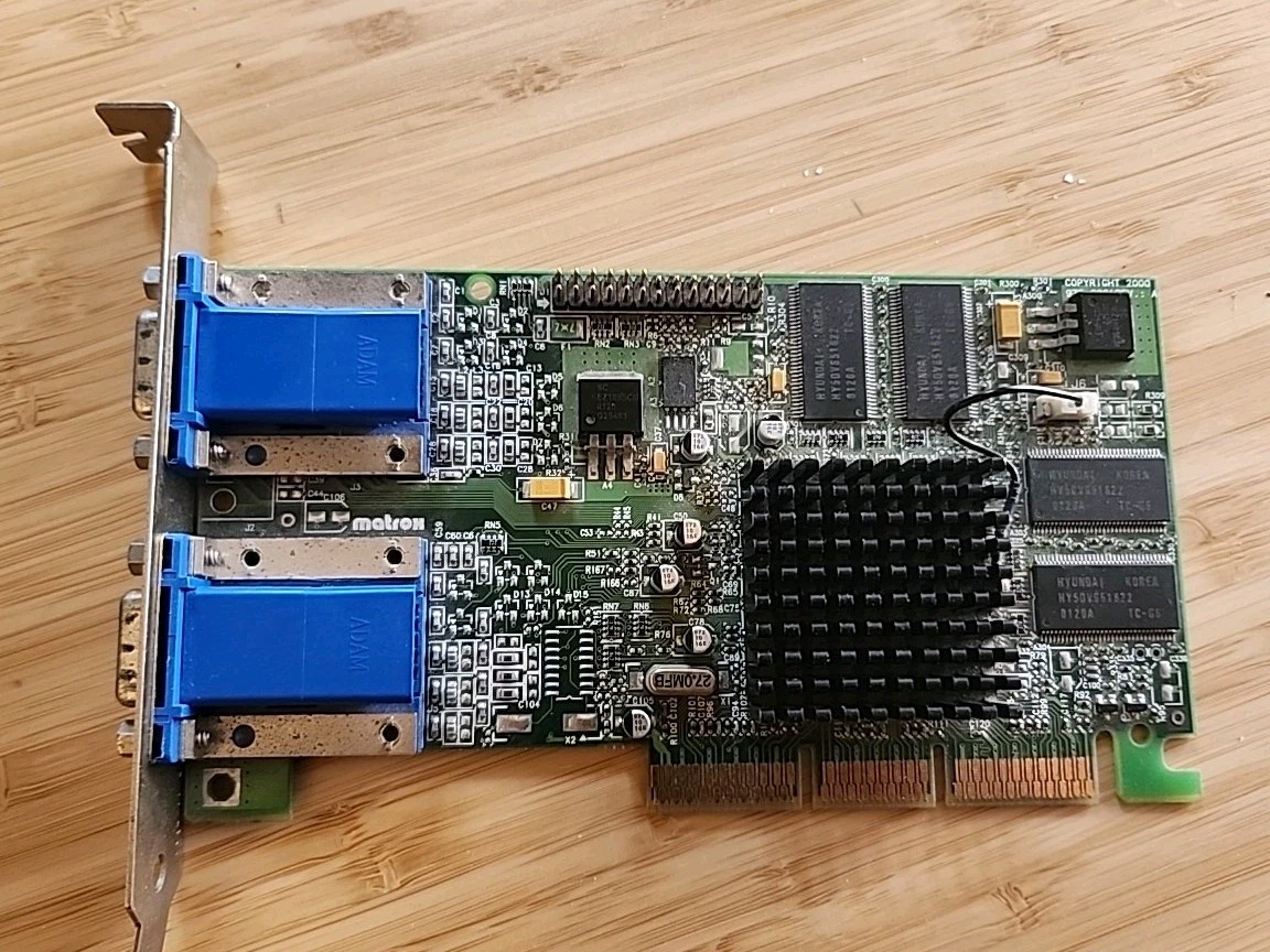 MATROX 0608UX G45+ MDHA32D 975-0201 DUAL AGP VGA Video Card