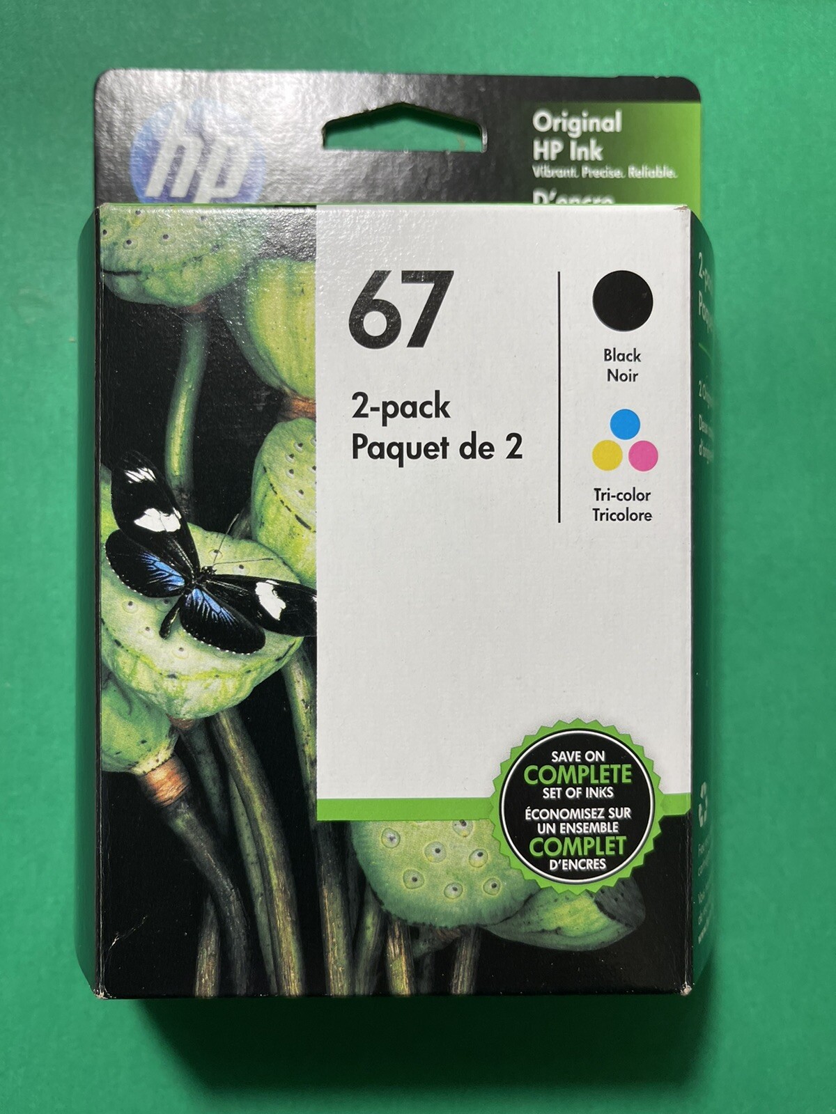 Genuine HP 67 B/C Ink Cartridge Combo-HP2752 6455 4155 6055 2852e printer