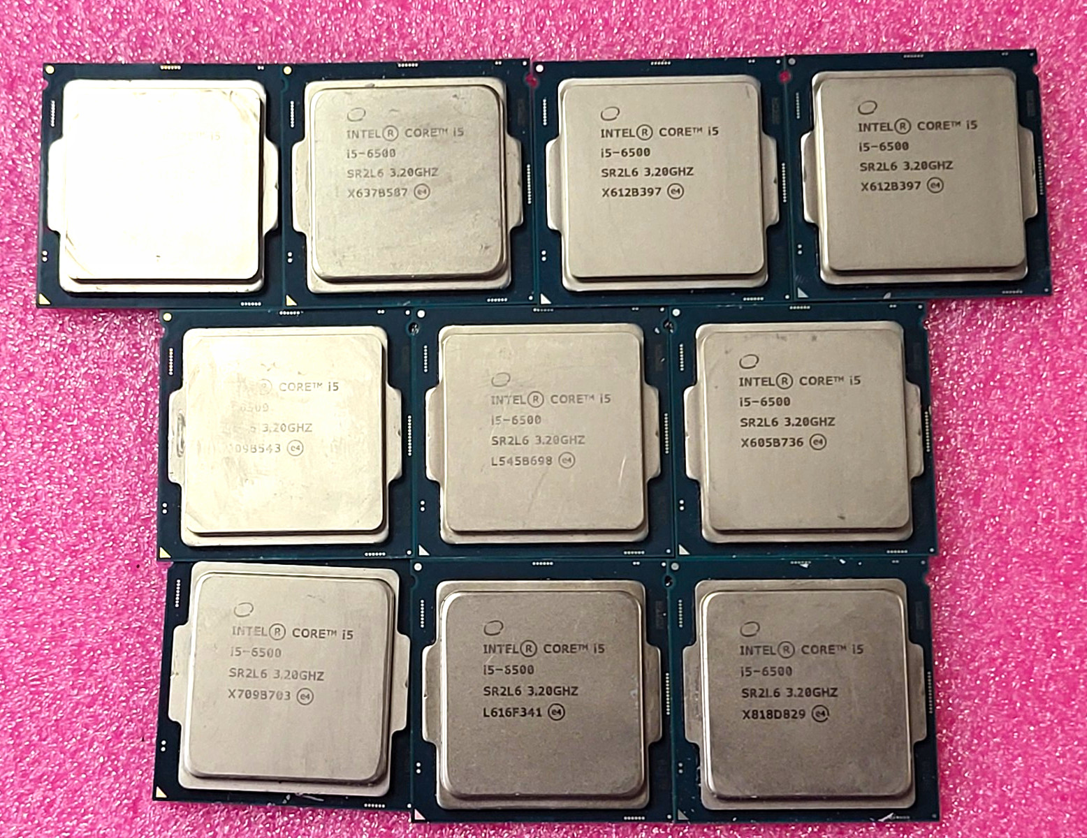 Lot of 10 Intel Core i5 6th Gen i5-6500 3.20GHz CPU Processor SR2L6 X612B397