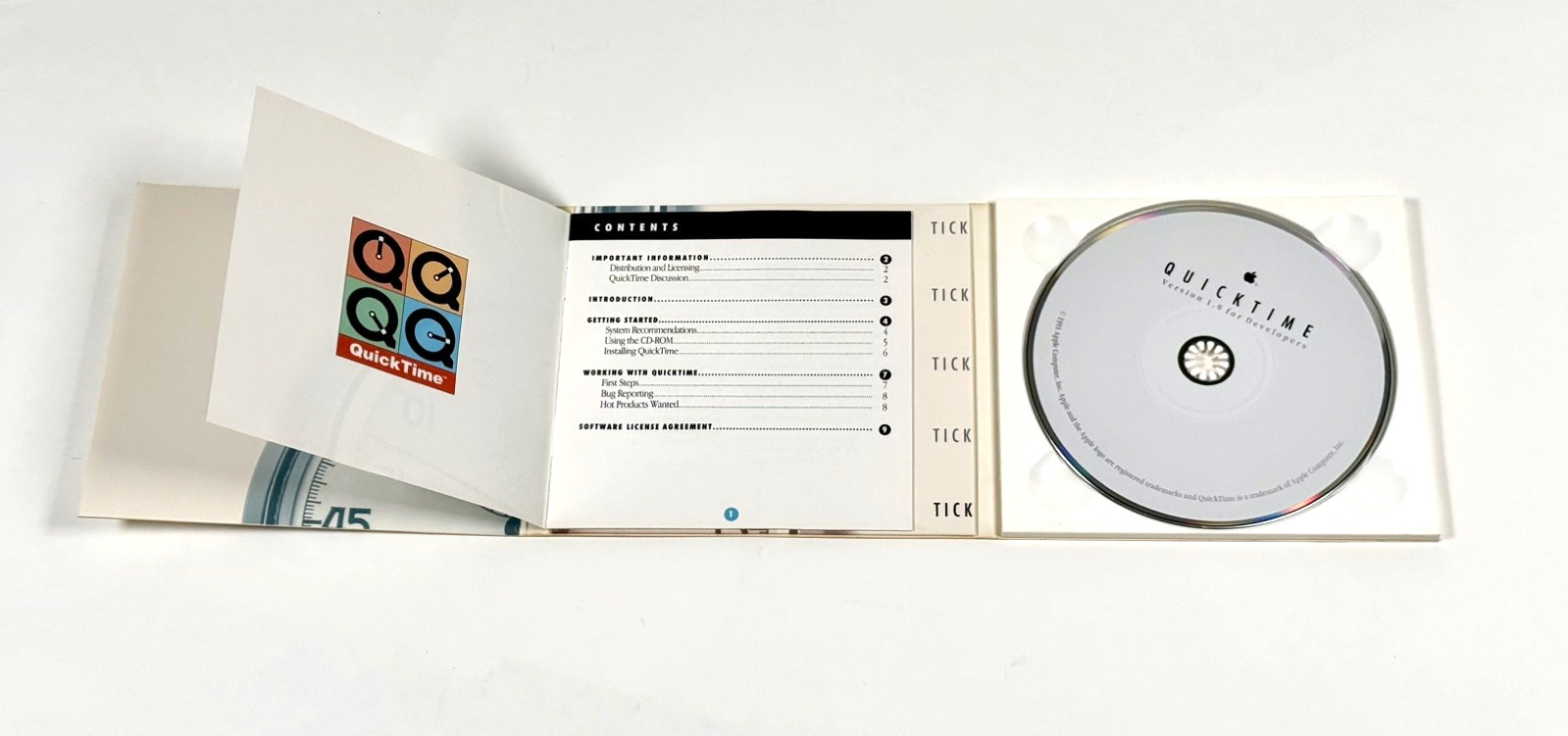 Vintage, rare and collectible, 1991 Apple Computer, Developers QuickTime v 1.0