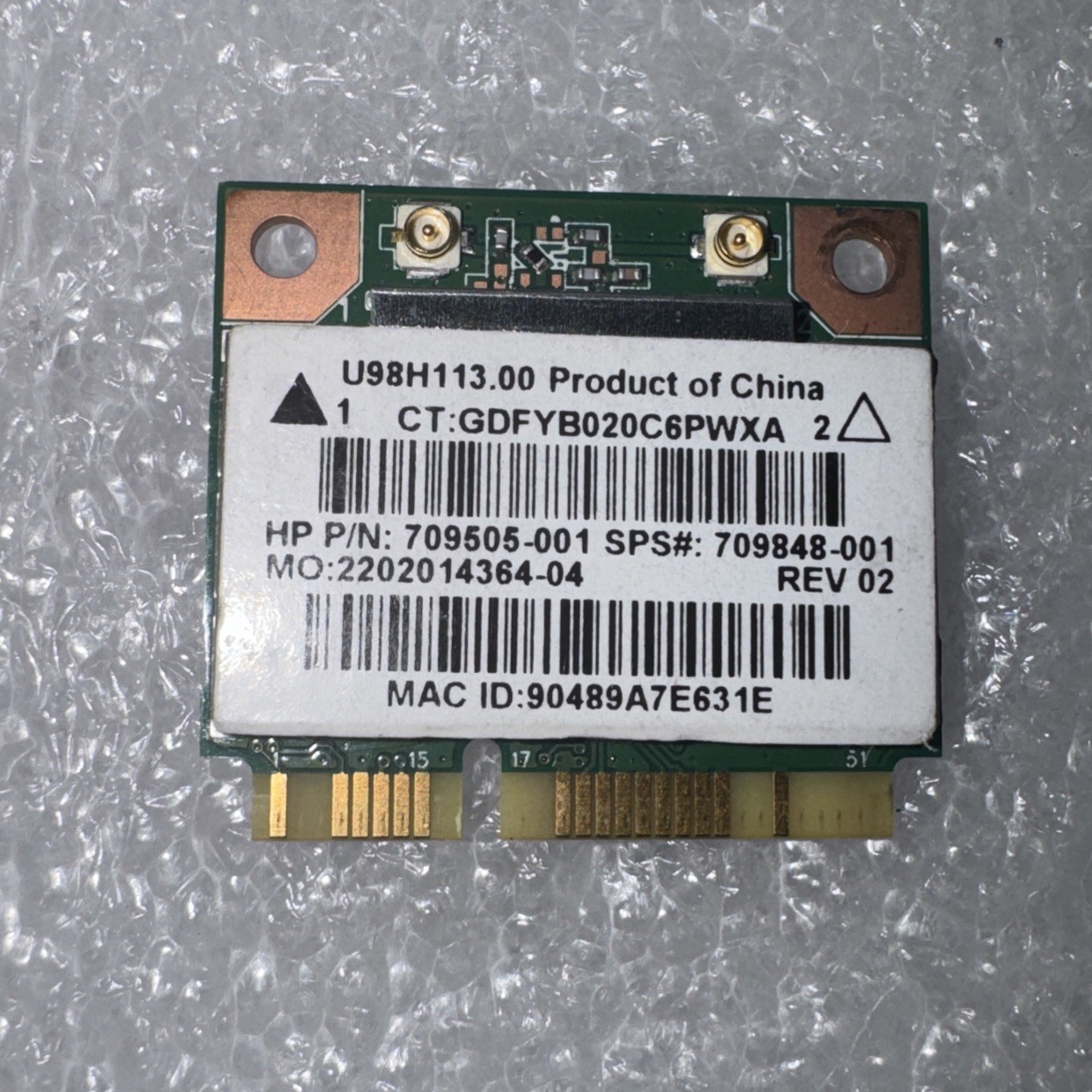Realtek RTL8188EE 80211 WiFi Card 709505-001