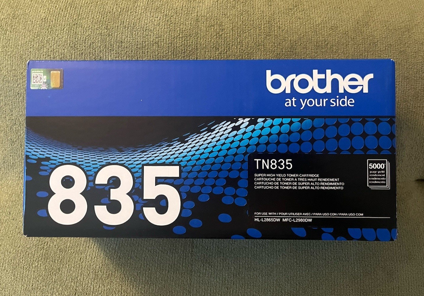 SEALED Brother TN835 Super High Yield Black Toner Cartridge