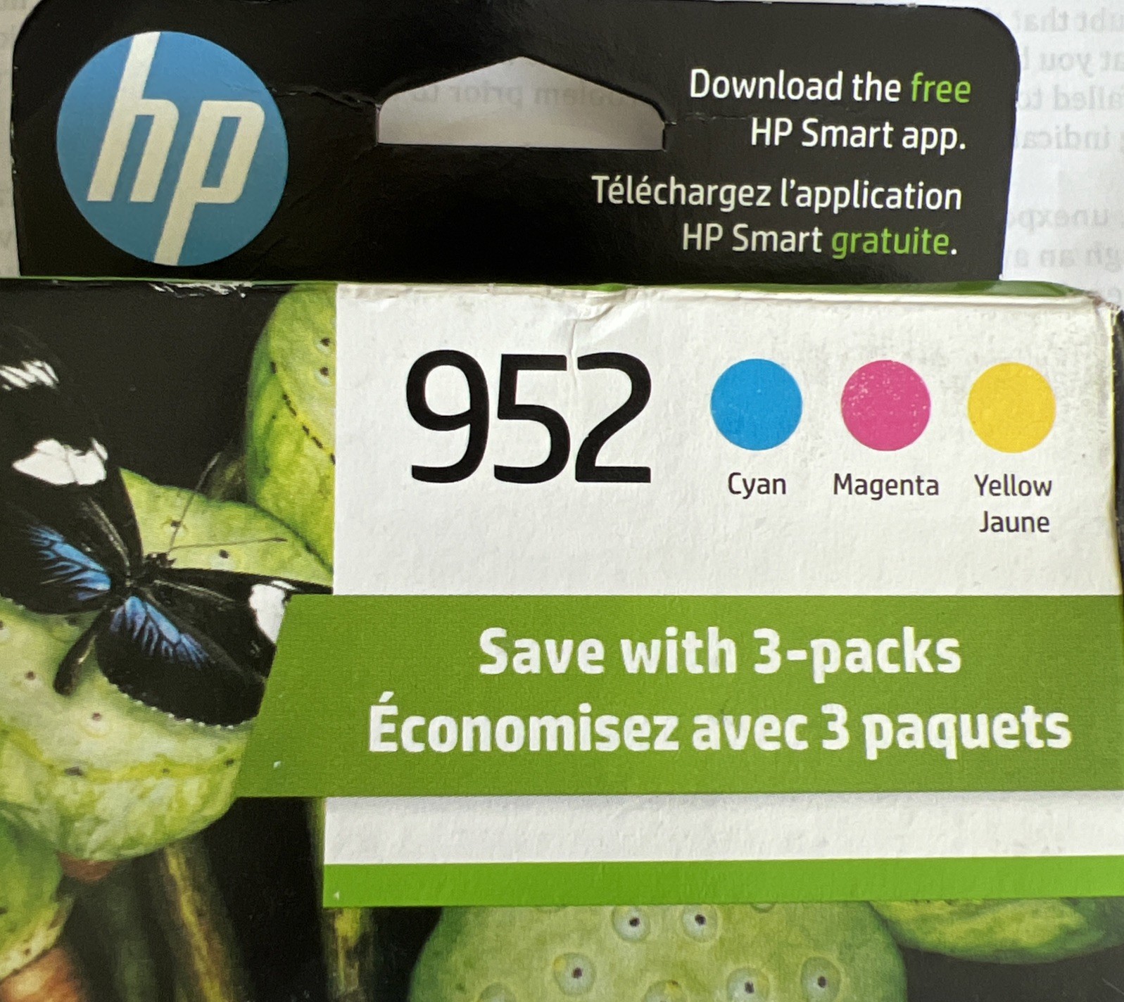 HP genuine 952 Cyan, Magenta and Yellow Ink Cartridges EXP 1/2026 New Sealed Box