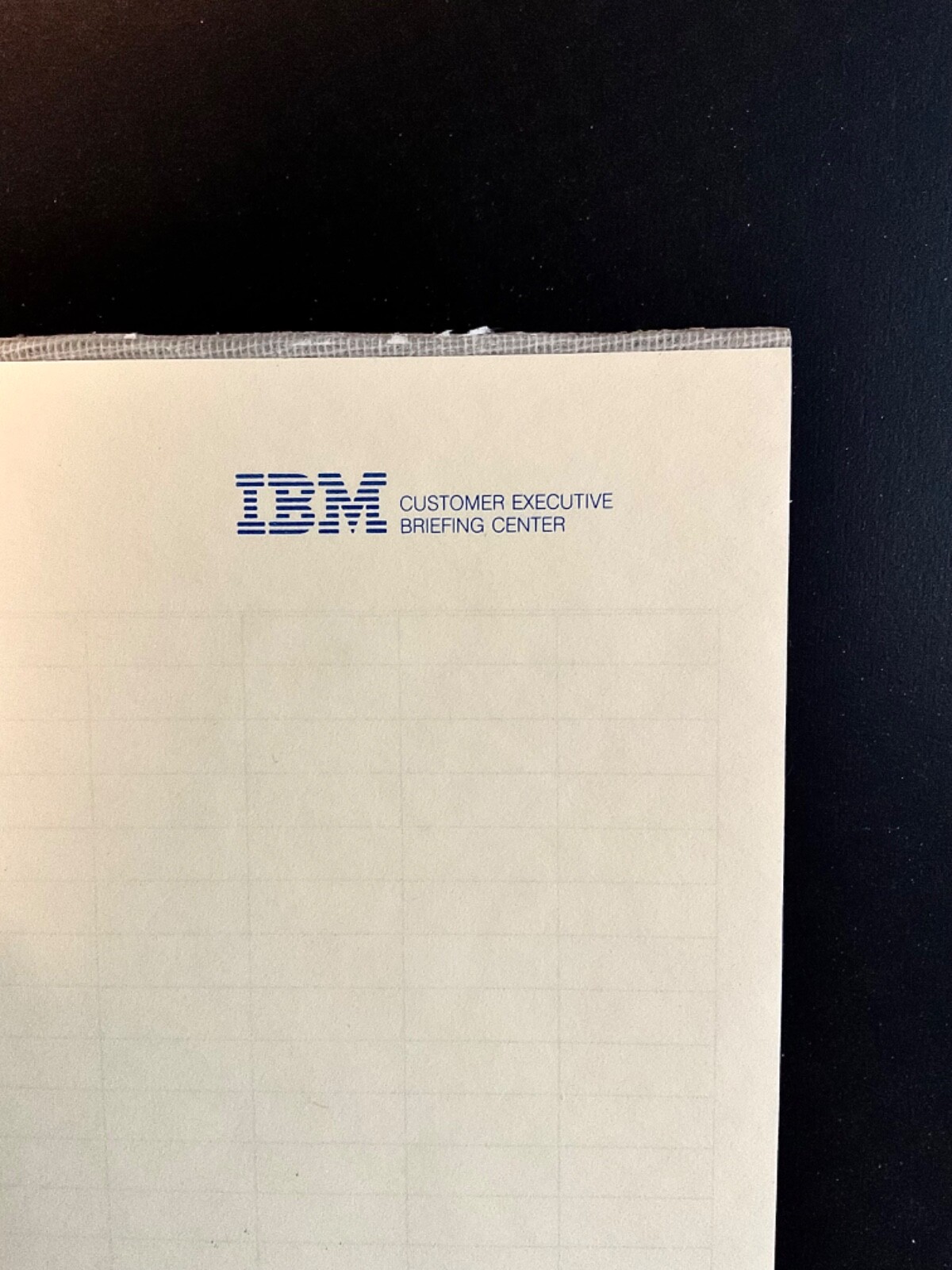 Vtg IBM Paper note pad 10pgs “Customer Executive Briefing Center” Paul Rand logo