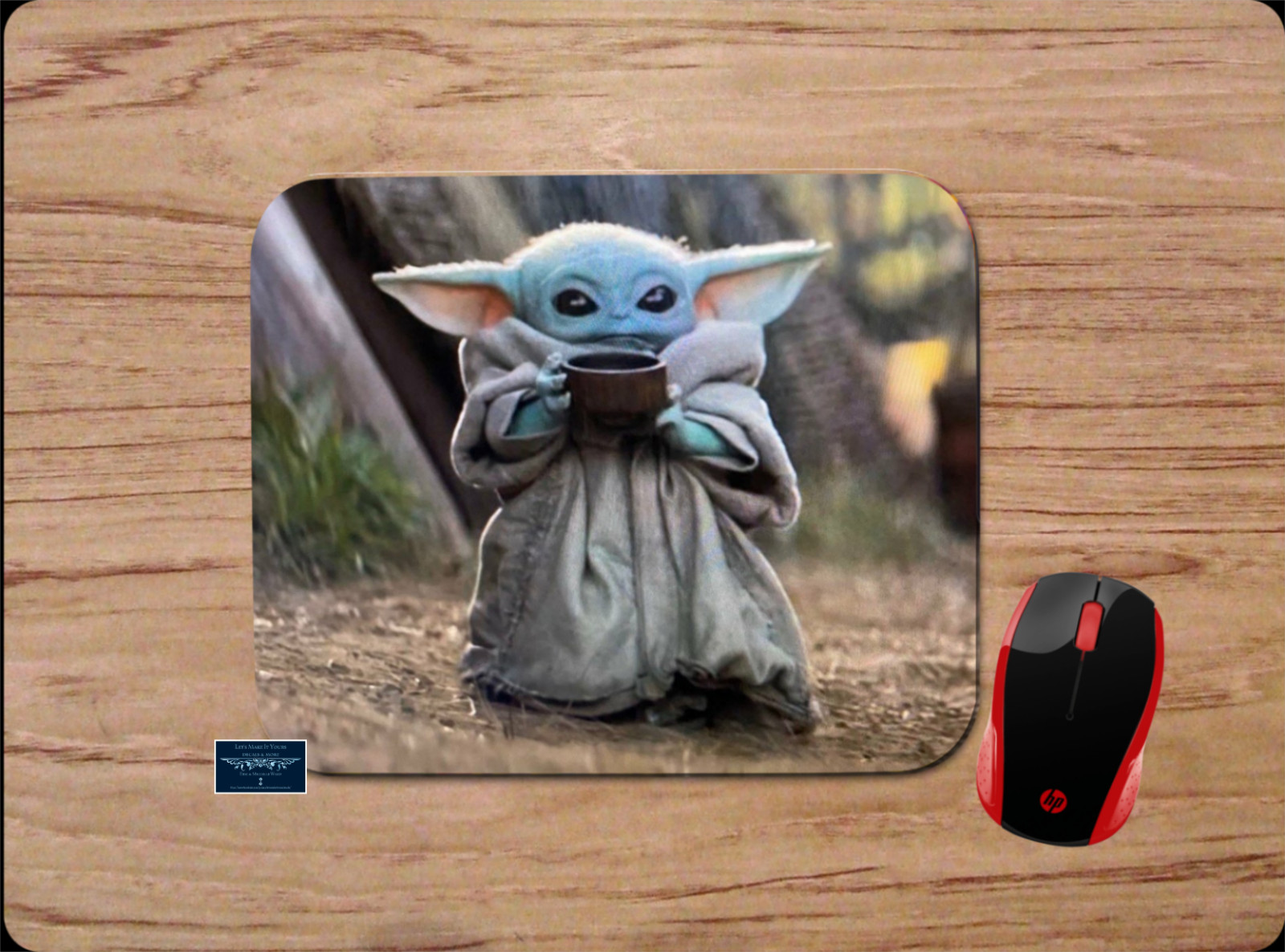 BABY YODA CUP DESK MAT MOUSE PAD HOME OFFICE GIFT STAR WARS MANDALORIAN GROGU