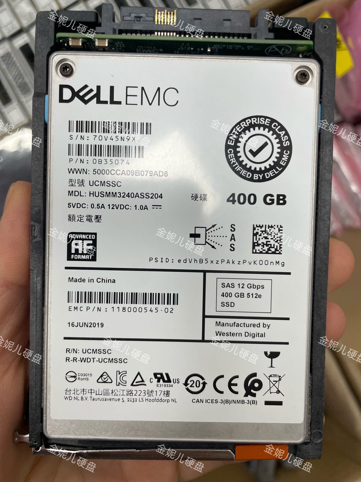 DELL EMC 118000545-02 0B35074 HUSMM3240ASS204 400GB SSD
