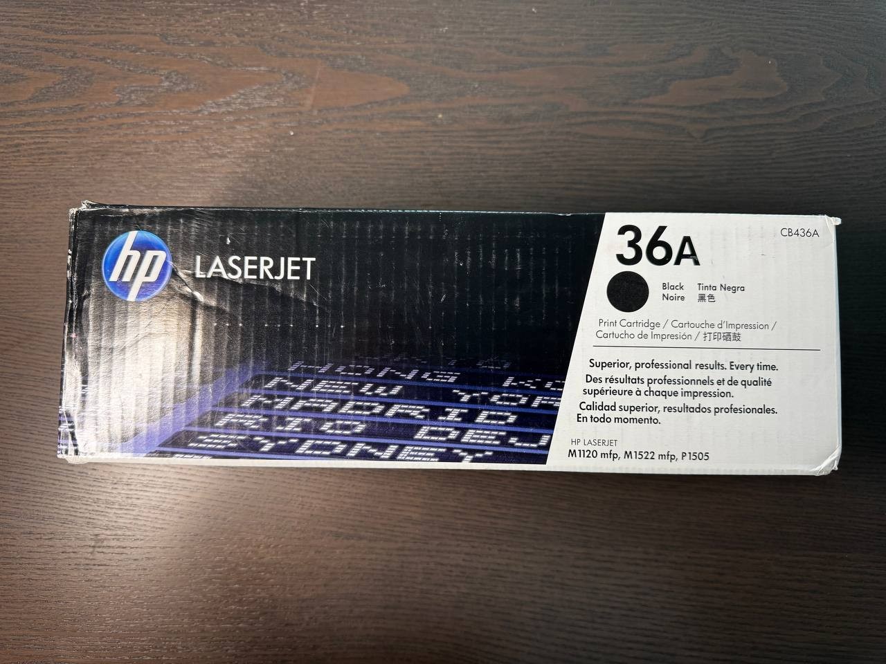 HP 36A Black LaserJet Toner Cartridge (CB436A) — New, Genuine, Sealed