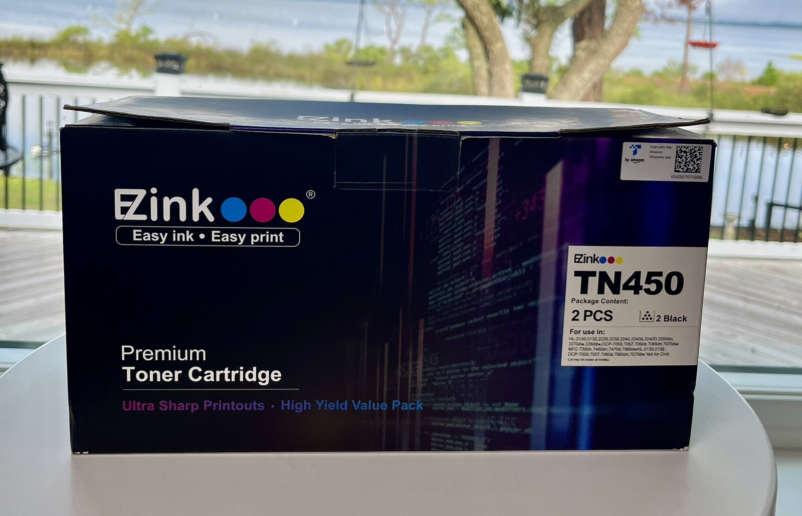 EZink (2) Pack Black Premium Toner Cartridge TN450 Compatible