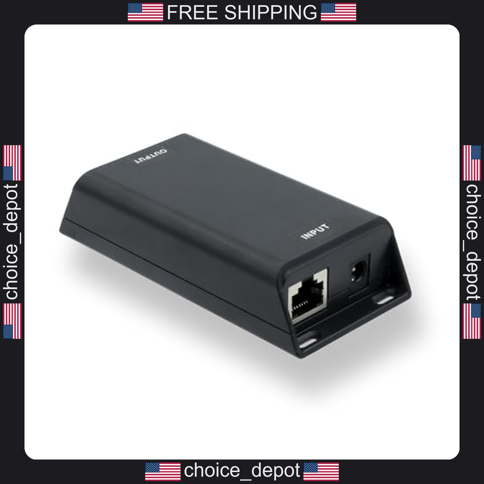 PoE Texas DC-Powered Gigabit PoE+ Injector 12-60V 30W for Cameras WiFi