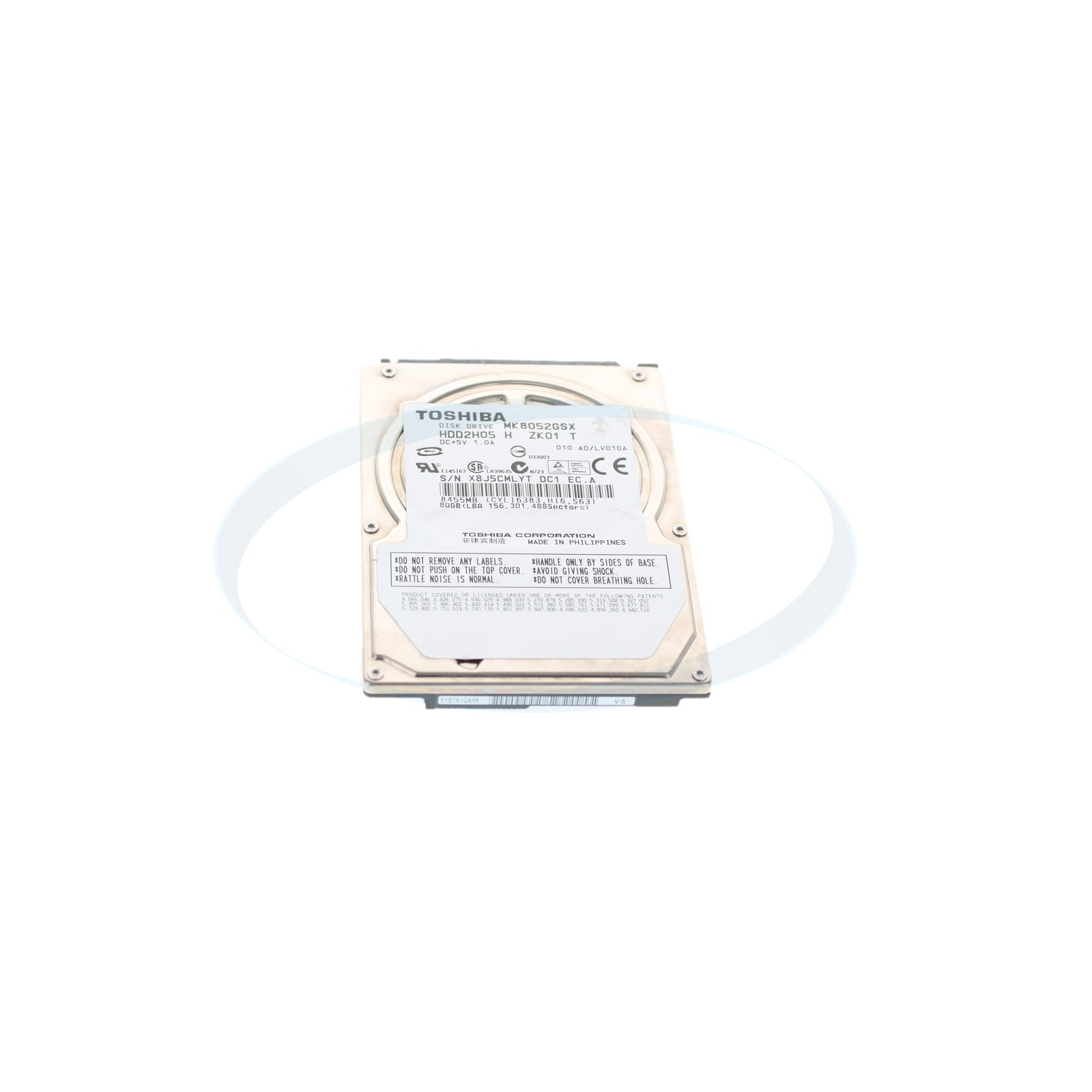 Toshiba MK8052GSX 80GB 5.4K 2.5" SATA Hard Drive
