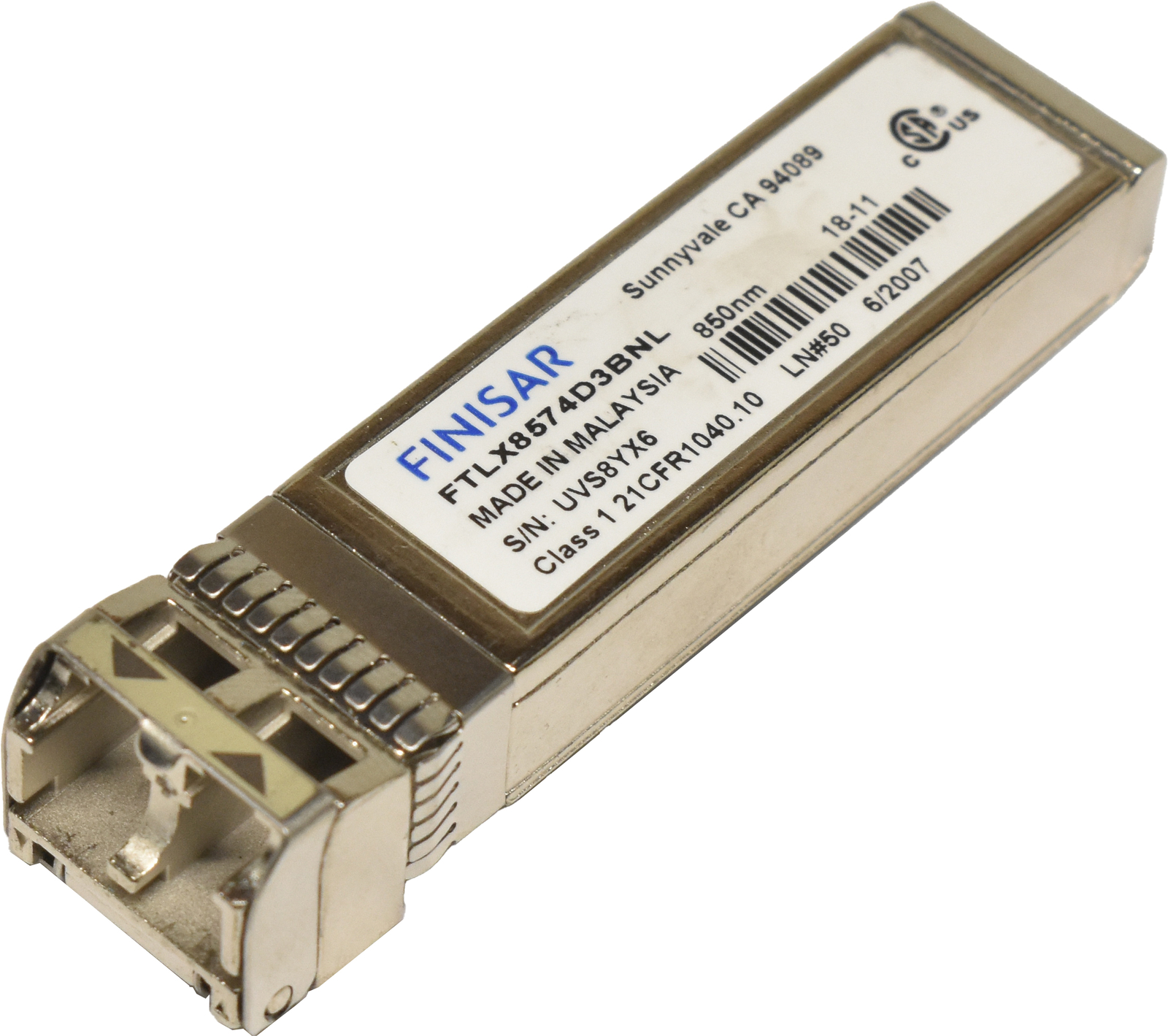 Finisar GBIC FTLX8574D3BNL 10G SFP+ 850nm 400m Transceiver