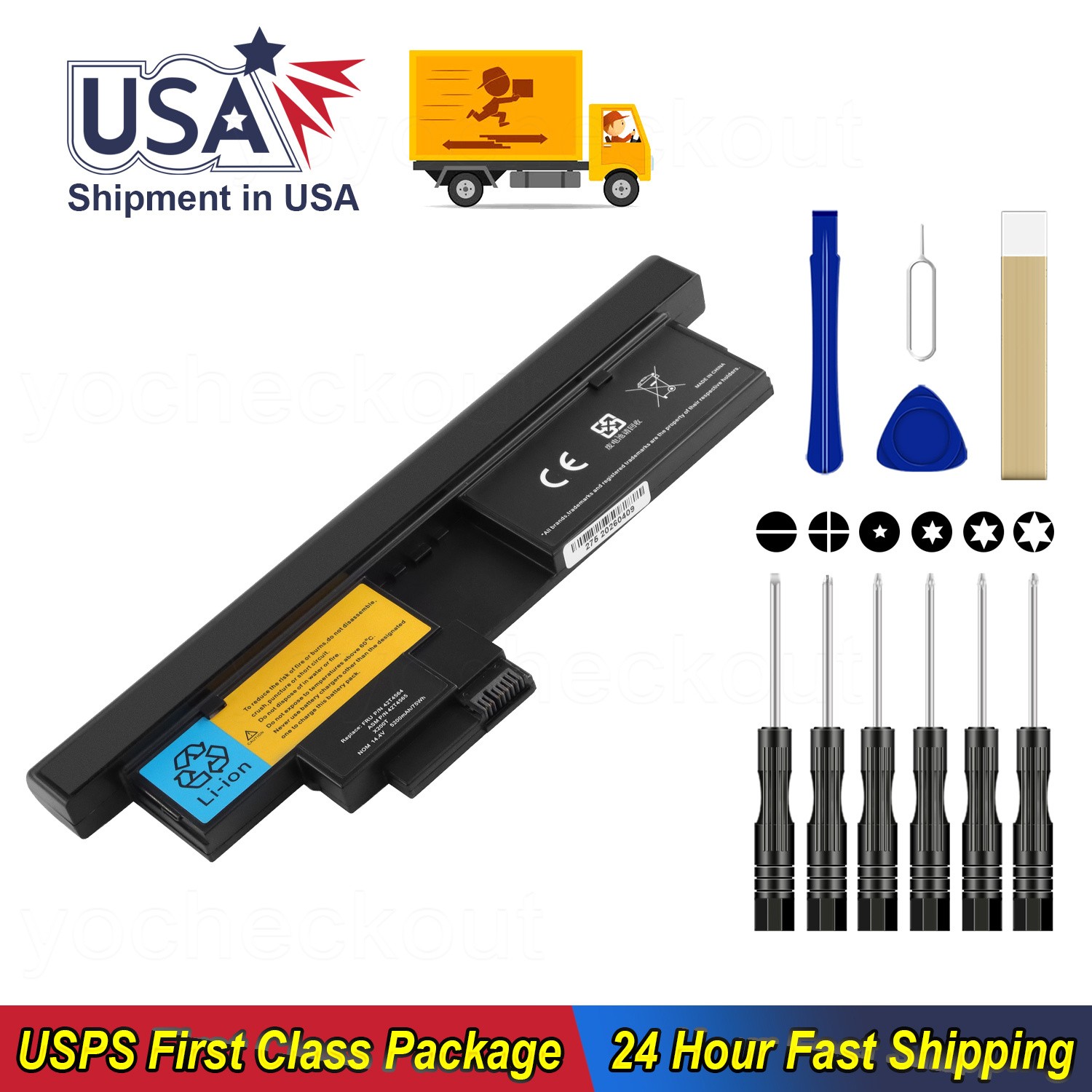 For Lenovo ThinkPad X200T X201T 43R9257 42T4658 New Battery 5200mAh USA Ship