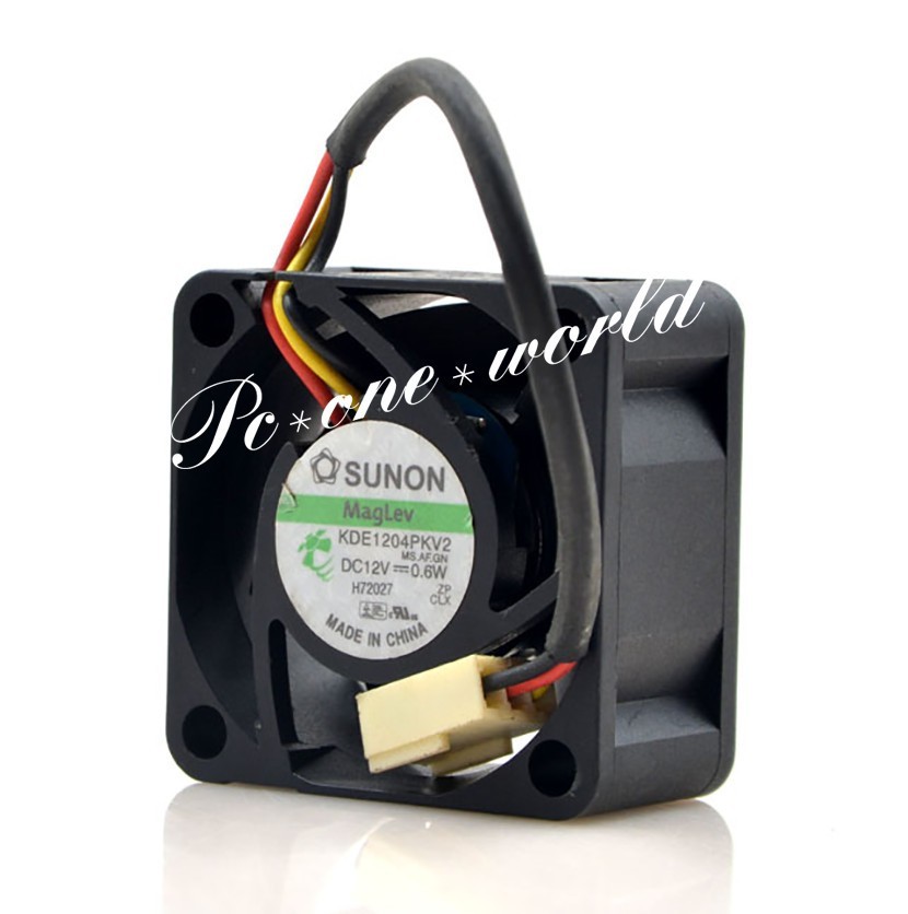 For SUNON KDE1204PKV2 Maglev 40x40x20mm 4020 12V 0.6W 3 Wire Silent Cooling Fan