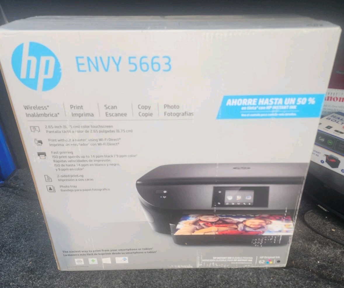 HP Envy 5663 Wireless Color Printer New Sealed，the same as HP Envy 5660 Printer?