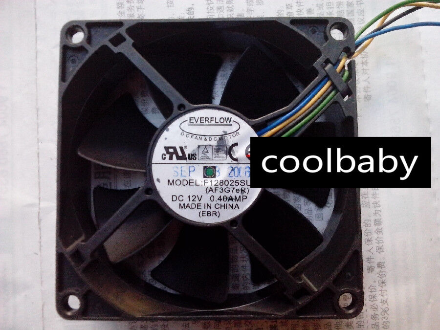 EVERFLOW F128025SU 80*80*25mm DC 12V 0.40A PWM speed control CPU cooling fan