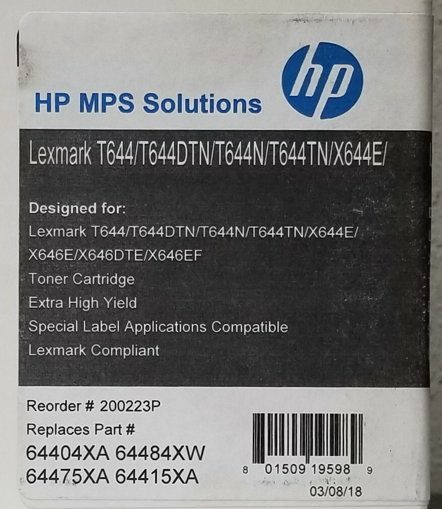 MPS Solutions Lexmark Compatible Toner Extra High Yeild 64415XA-P 