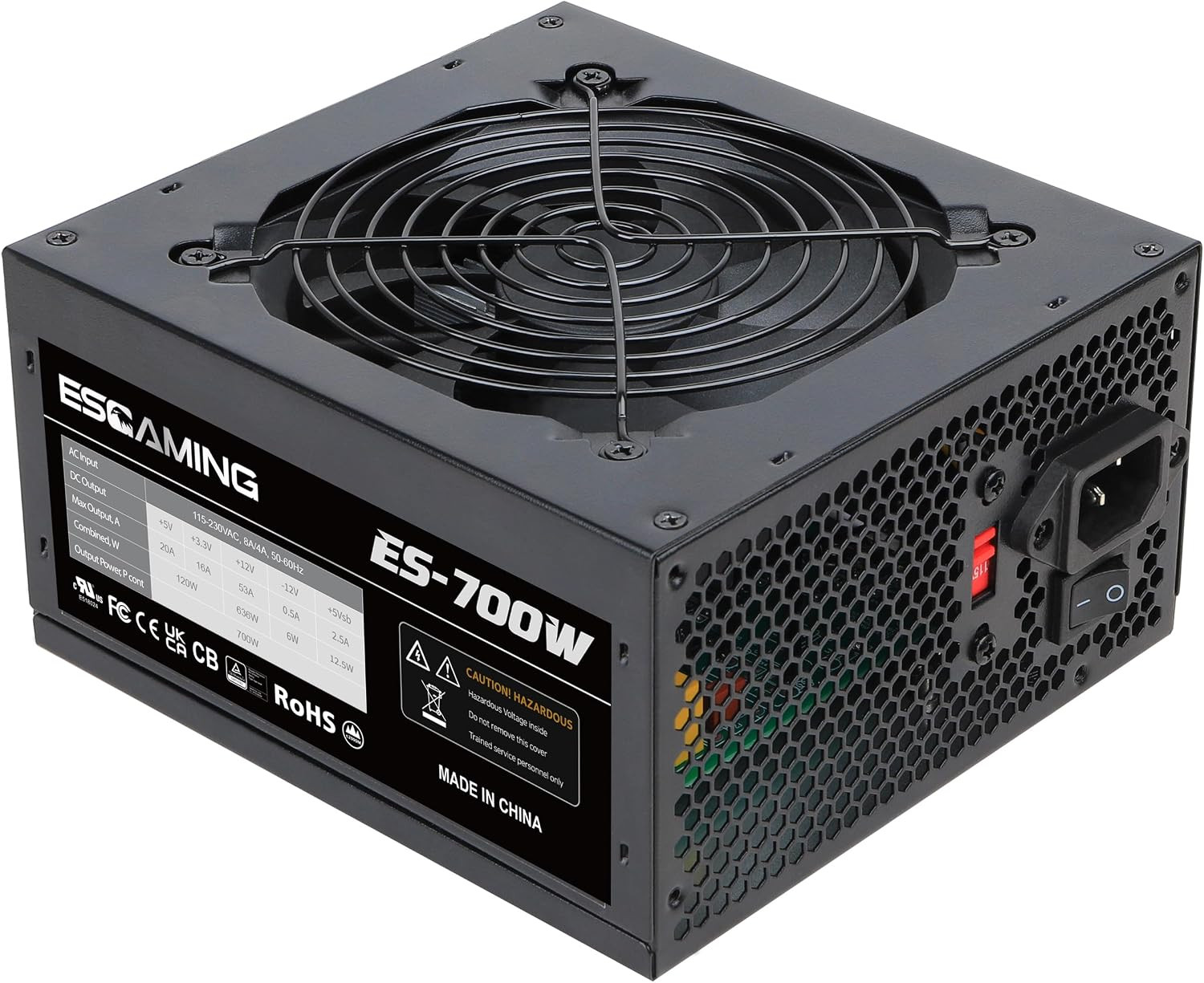 700W Non Modular Power Supply with Low-Noise 120Mm Fan ATX PSU