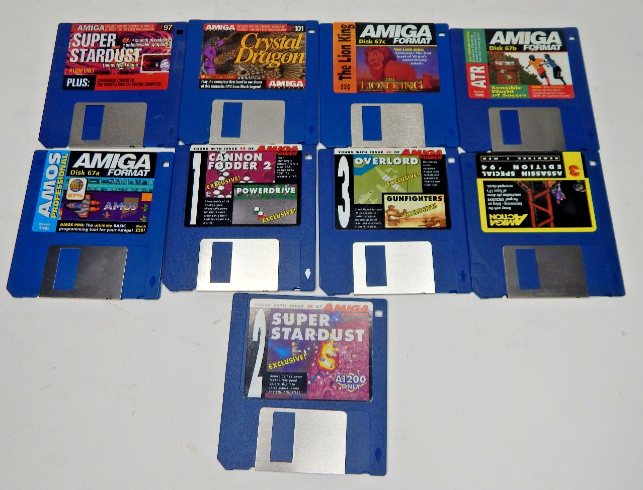 Lot of 9 AMIGA Floppy Disk Games - UNTESTED LOT 5