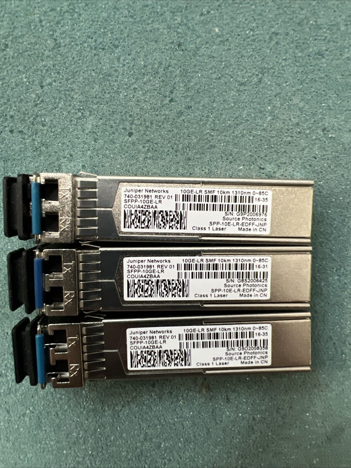 LOT OF 3 Juniper 740-031981 SFPP-10GE-LR 10 Gigabit Ethernet