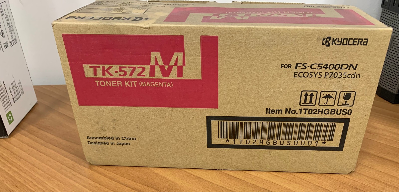 Genuine Kyocera TK-572M (TK572M) Magenta Toner Cartridge, OEM