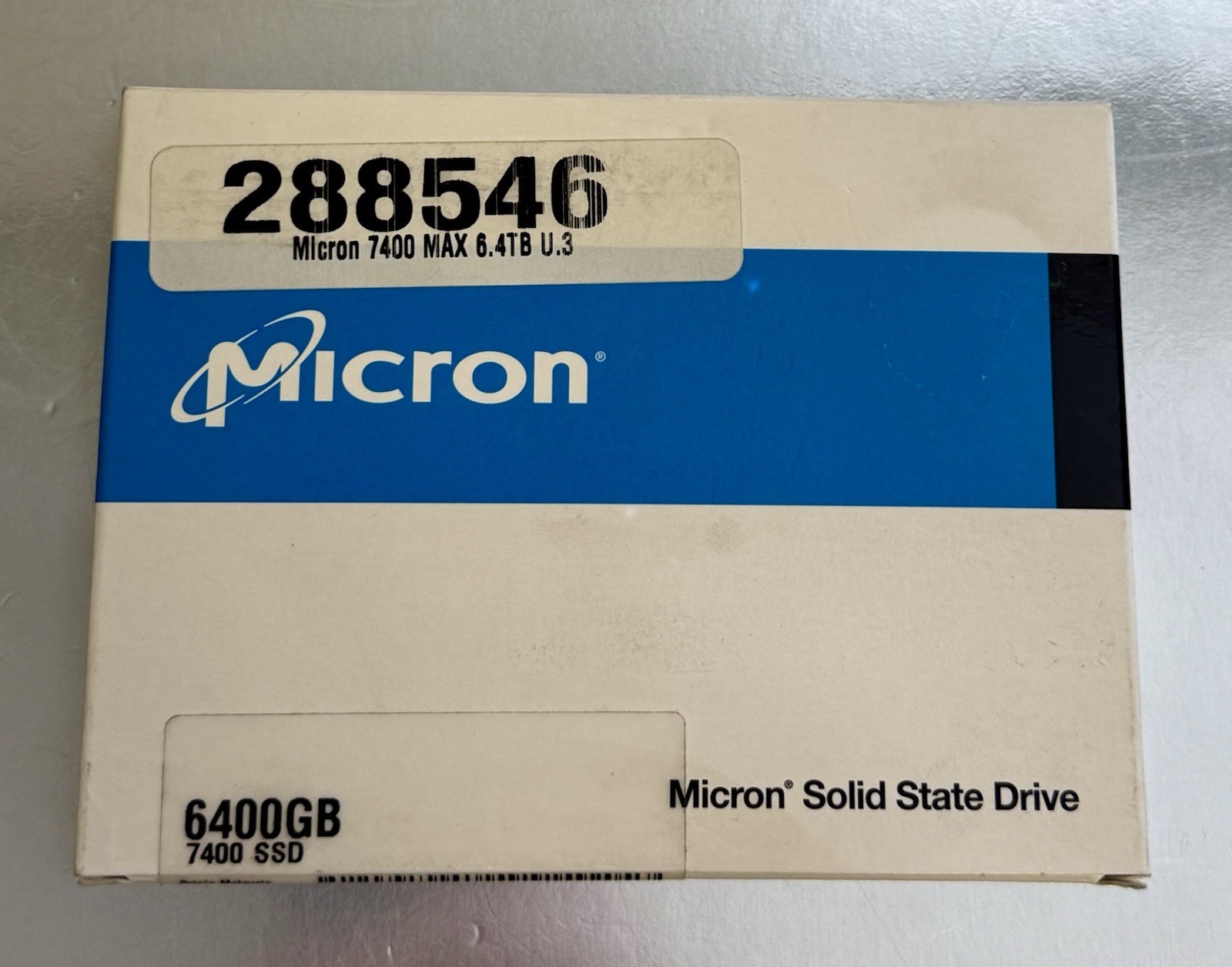 Micron 7400 MAX 6.4TB NVMe PCIe Gen4 U.3 Enterprise SSD MTFDKCB6T4TFC-1AZ1ZABYY