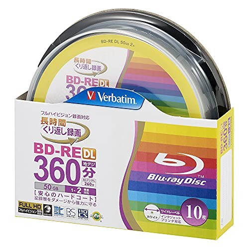 Verbatim Blu-ray Discs VBE260NP10SV1 50GB 2x RW 10 Discs Japan New