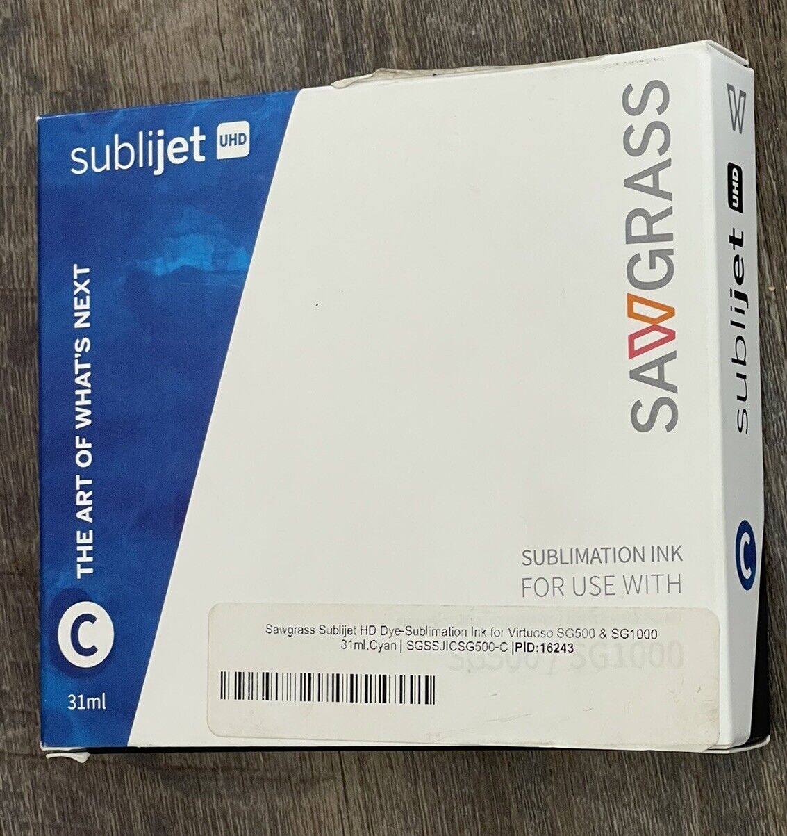 Sawgrass SubliJet-UHD Ink SG500 & SG1000 - Cyan (C) 31 ML (Exp: 08/2023)
