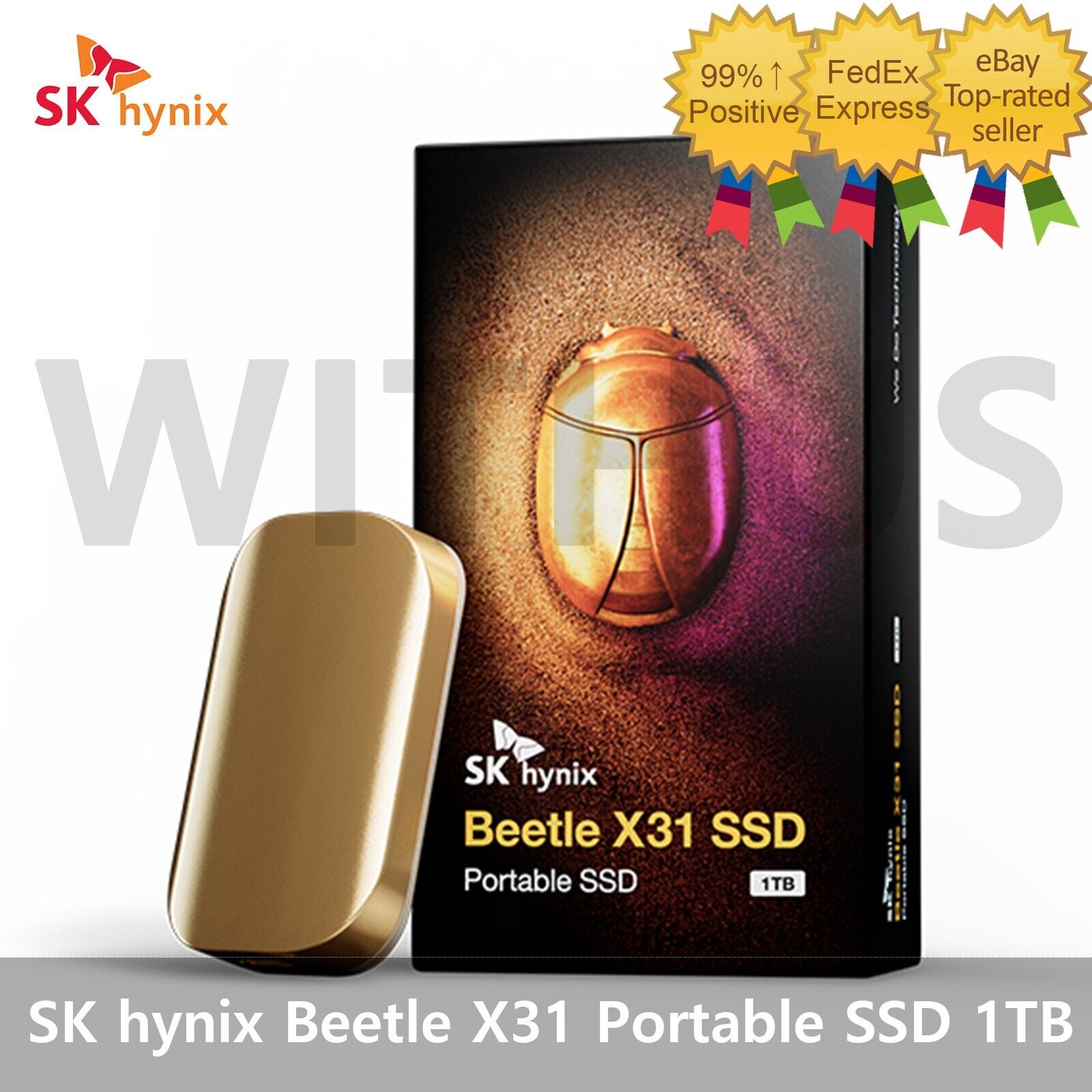 SK hynix Beetle X31 Portable SSD 1TB Read 1,050MB/s, Write 1,000MB/s