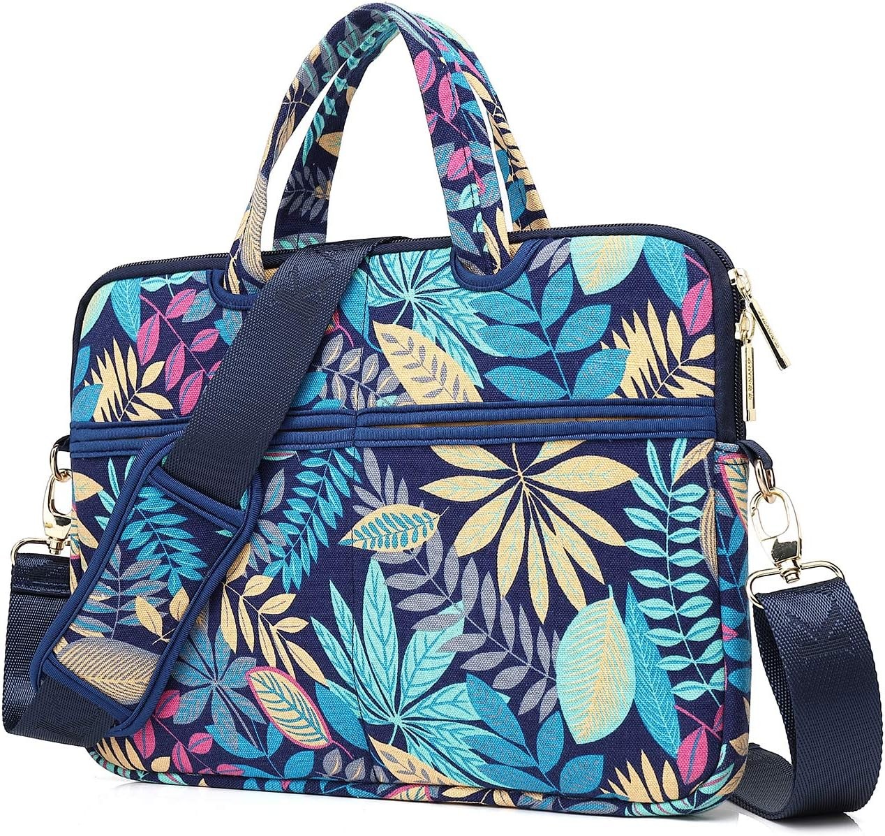 Forest Series Bule Patten Waterproof Laptop Shoulder Messenger Bag Case Sleeve 1