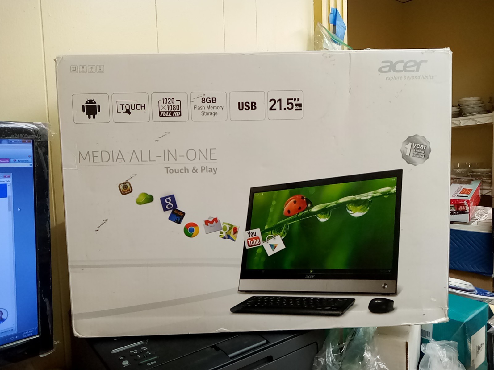 Acer Media All-in-One Touch & Play DA220HQL Brand New Open Box