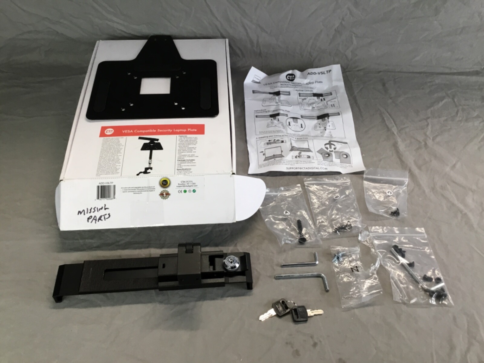 CTA Security Laptop Plate – Universal Adjustable VESA Compatible Security Lap...