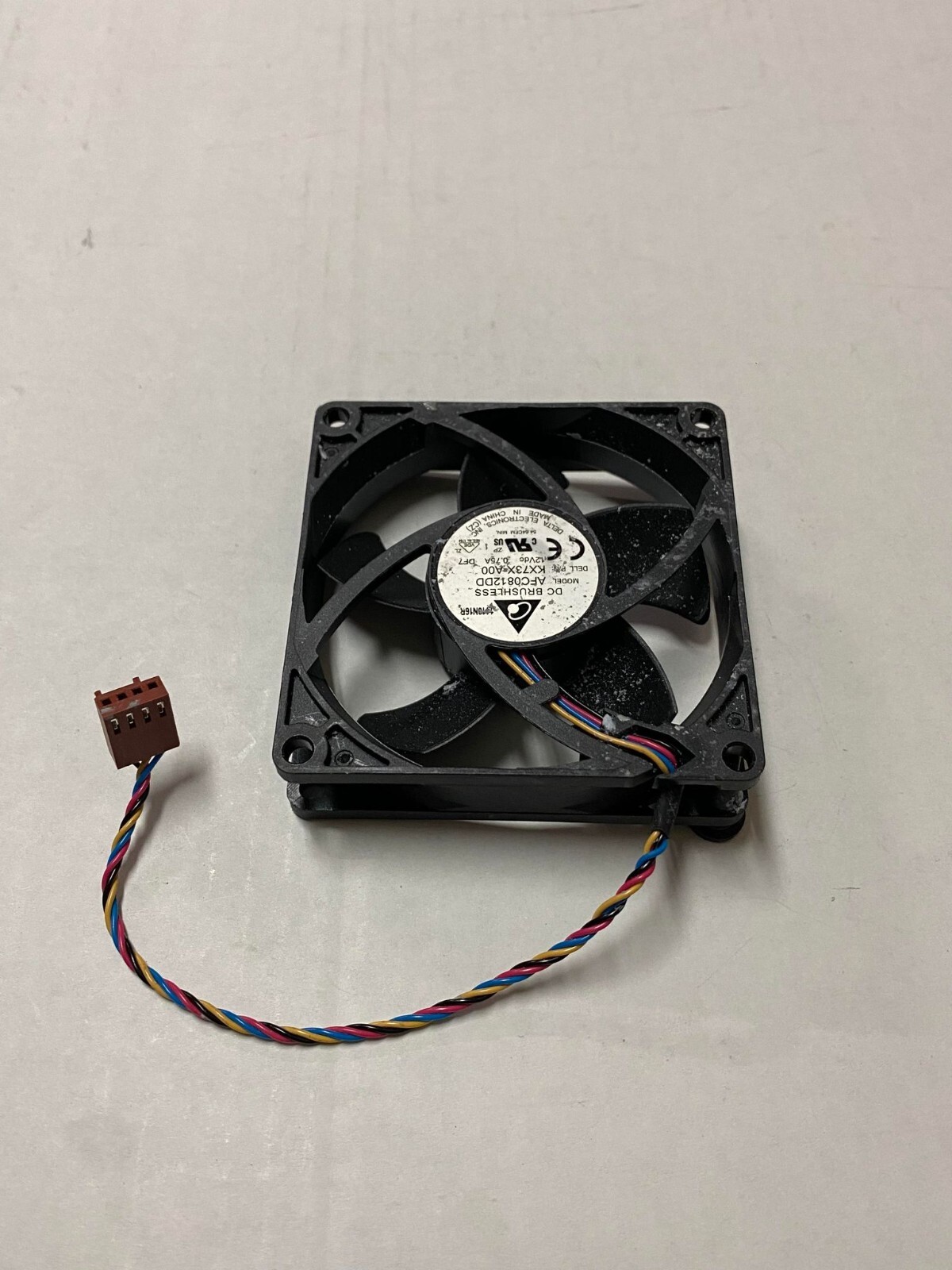 GENUINE DELL Delta Fan 80*80*20mm 12V 0.75A 4pin #M4054 QL AFC0812DD KX73X