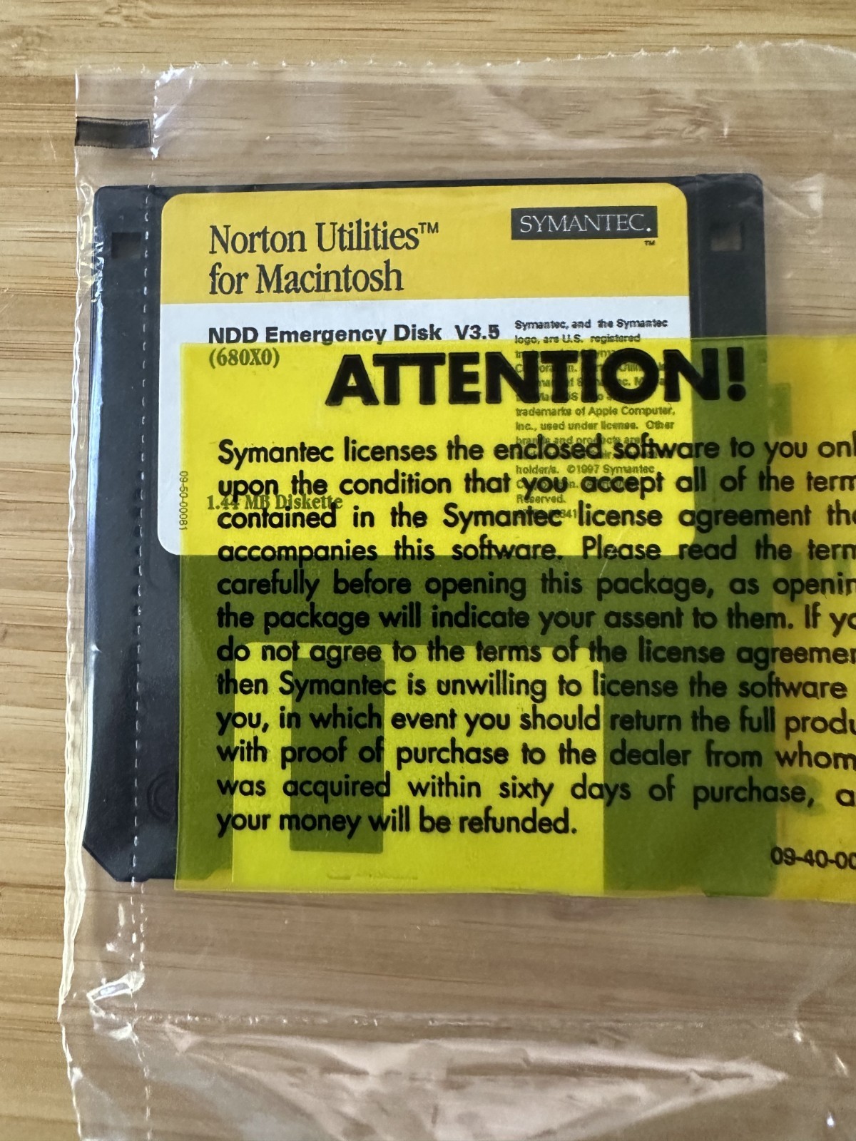 Vintage Norton Utilities~v3.5~Macintosh Emergency Disk - SEALED