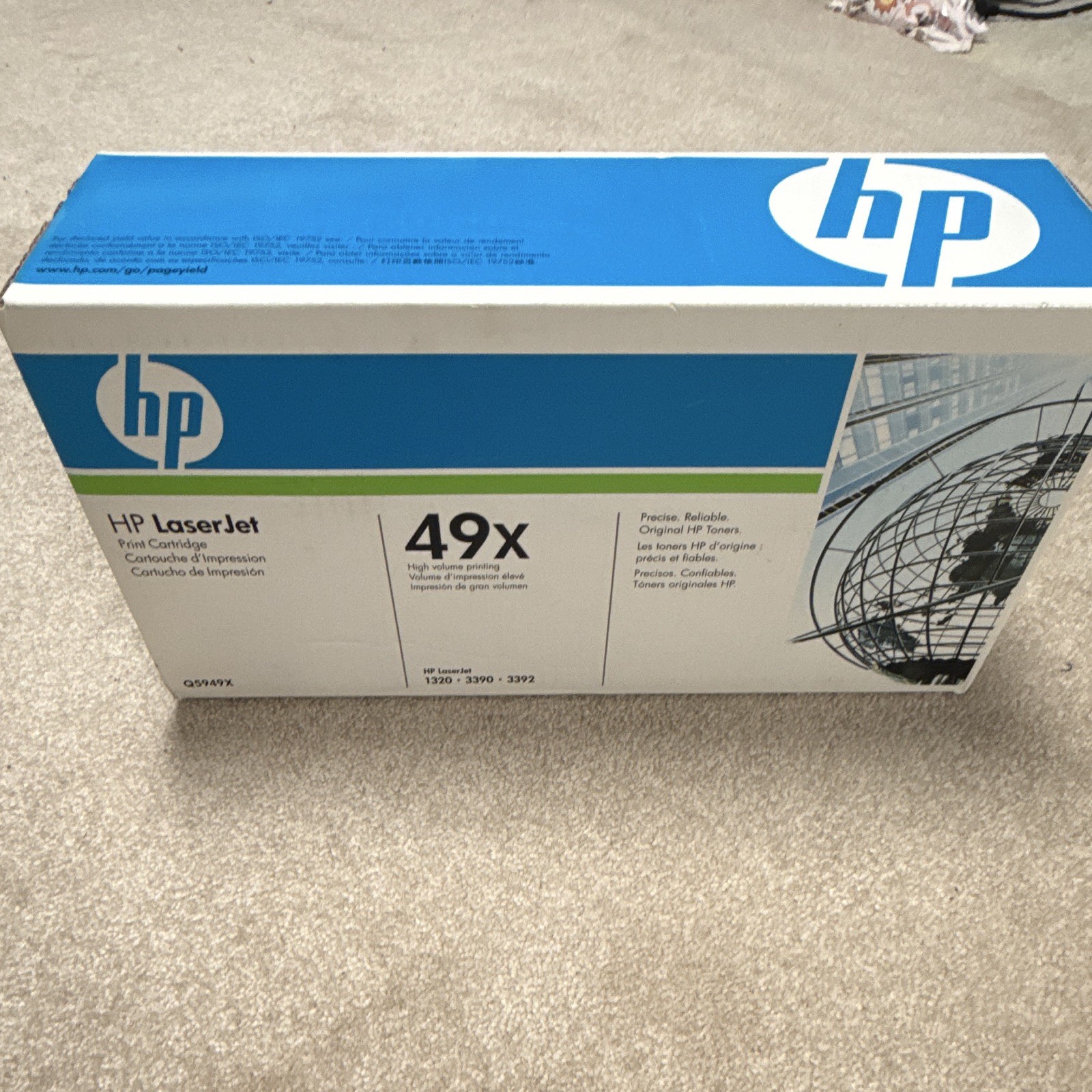 HP 49X Q5949X Genuine Black Laser Toner Cartridge for LaserJet 1320 3390 3392