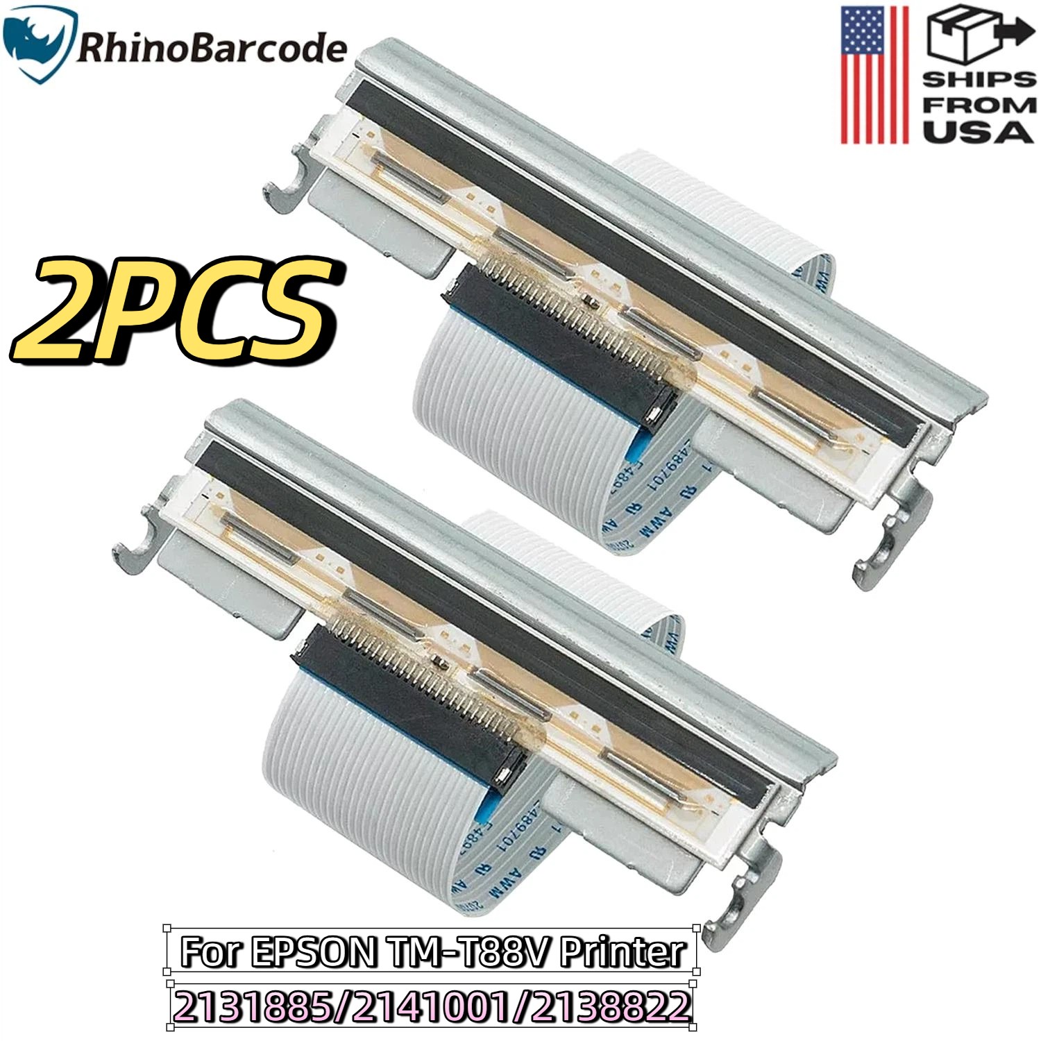 2pcs Thermal Print Head For EPSON TM-T88V Printer 2131885/2141001/2138822