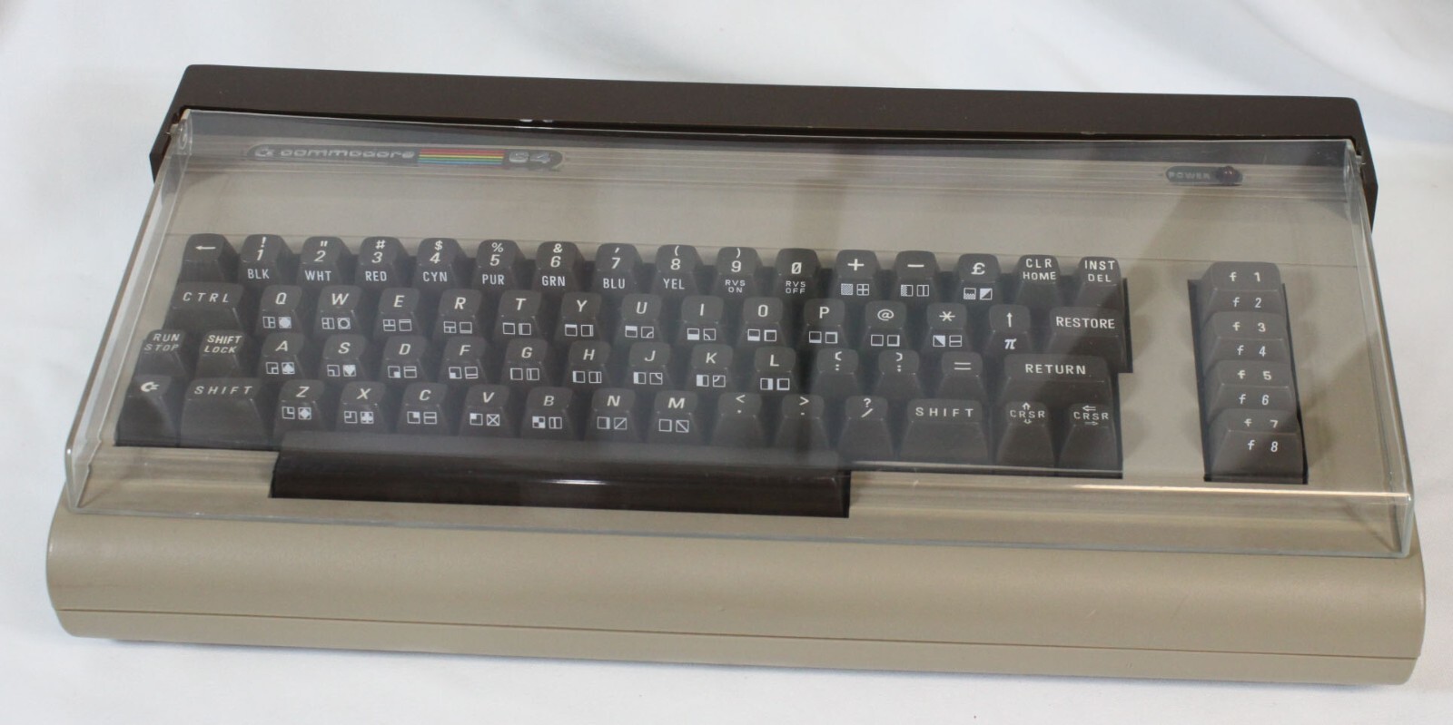 Vtg Commodore 64 Computer Keyboard Dust Cover Flip Down Pristine Estate Office