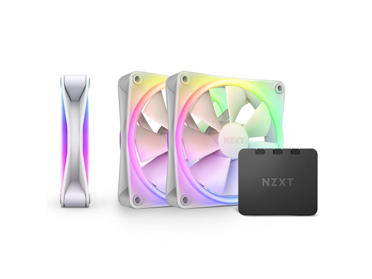 NZXT F120RGB Duo - 120mm Dual-sided RGB Fan - Triple Pack (White) w/RGB