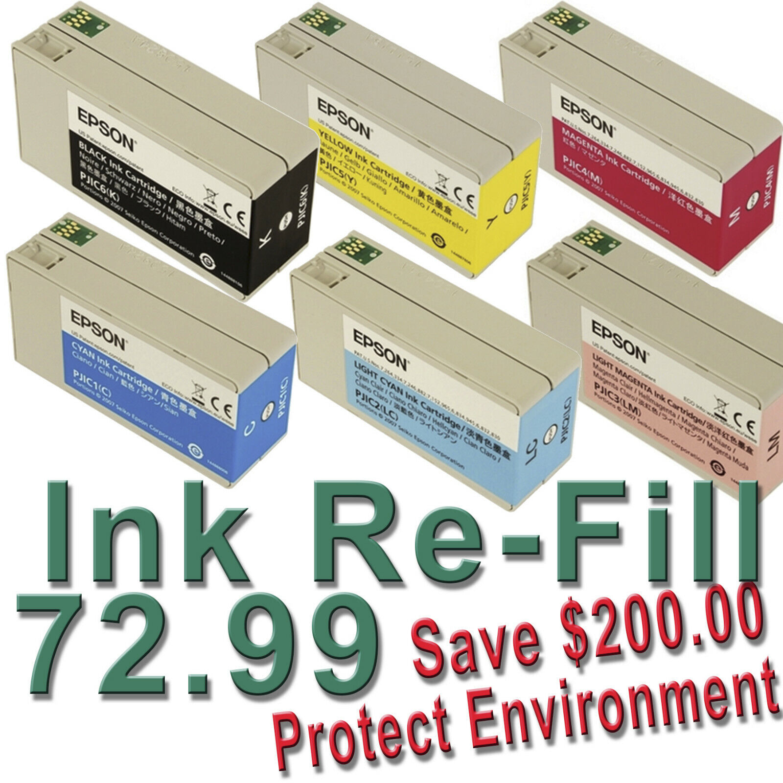REFILL YOUR Used Epson Discproducer PP-100/PP-50 Ink Cartridges Save $200.00
