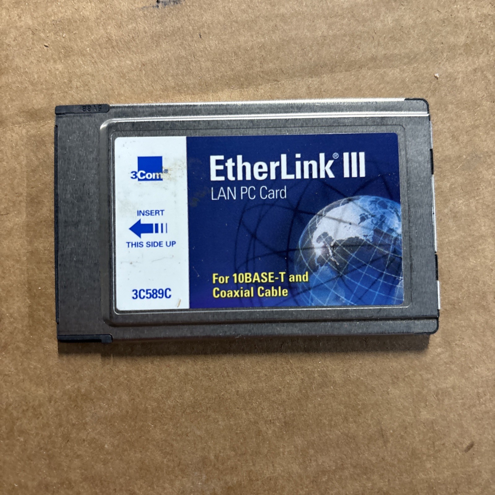 3COM 3C589C ETHERLINK III LAN PC CARD *NO DONGLE CABLE*