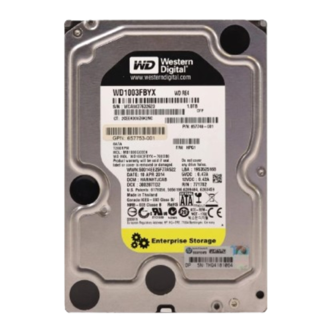 WD NETAPP 1TB 00V7466 Hard Drive SATA 3.5'' 7200RPM WD1003FBYX X302A-R5 00V7467