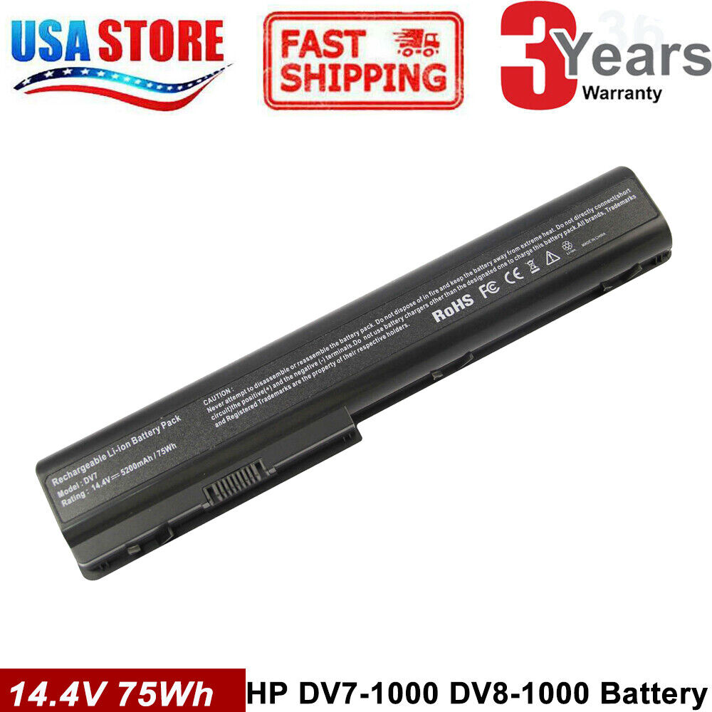 Battery for HP Pavilion DV7 DV7t DV8 HDX18 480385-001 464059-141 HSTNN-IB75 Fast